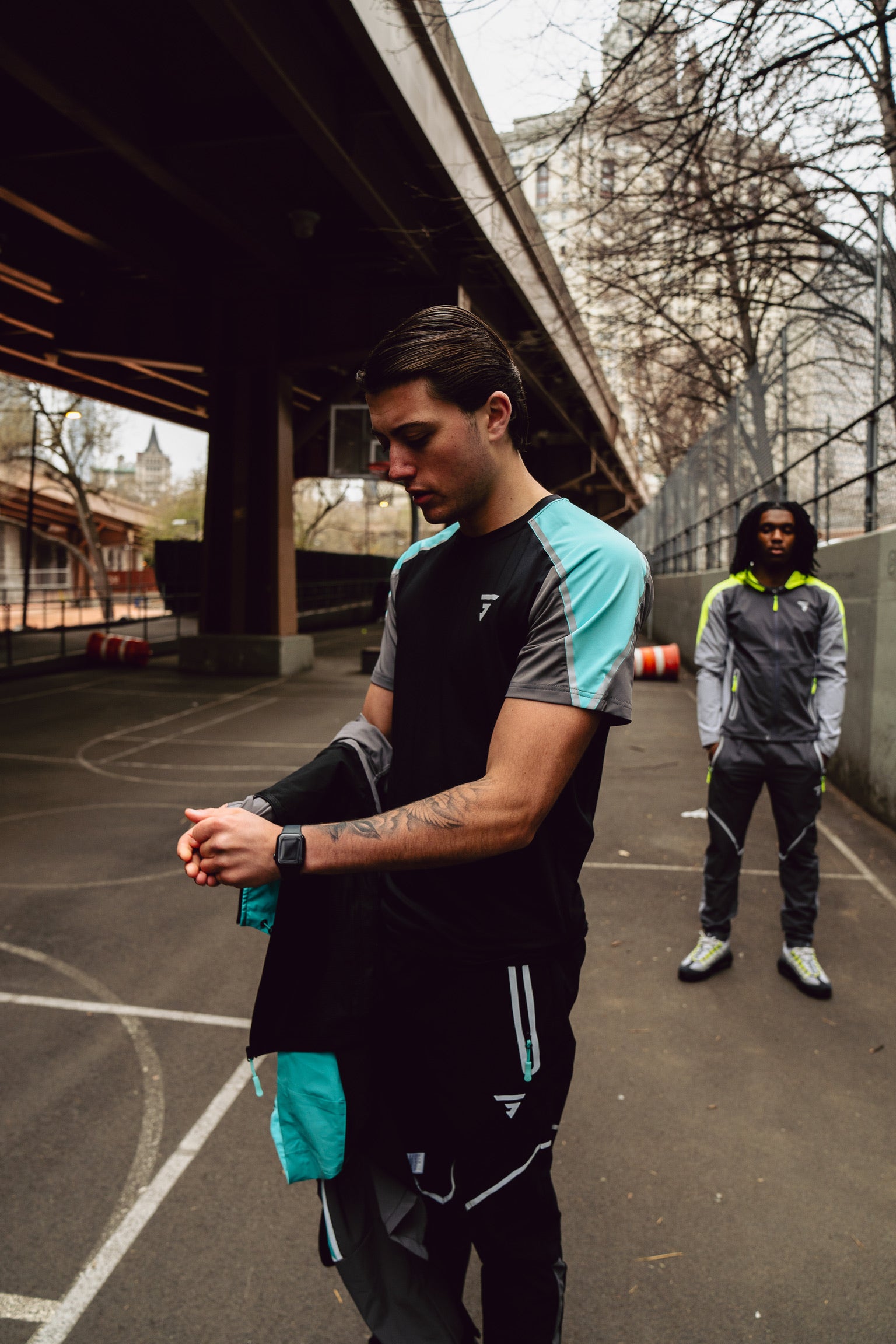 GRIID Reflect Tee - Black/Slate Grey/Aqua