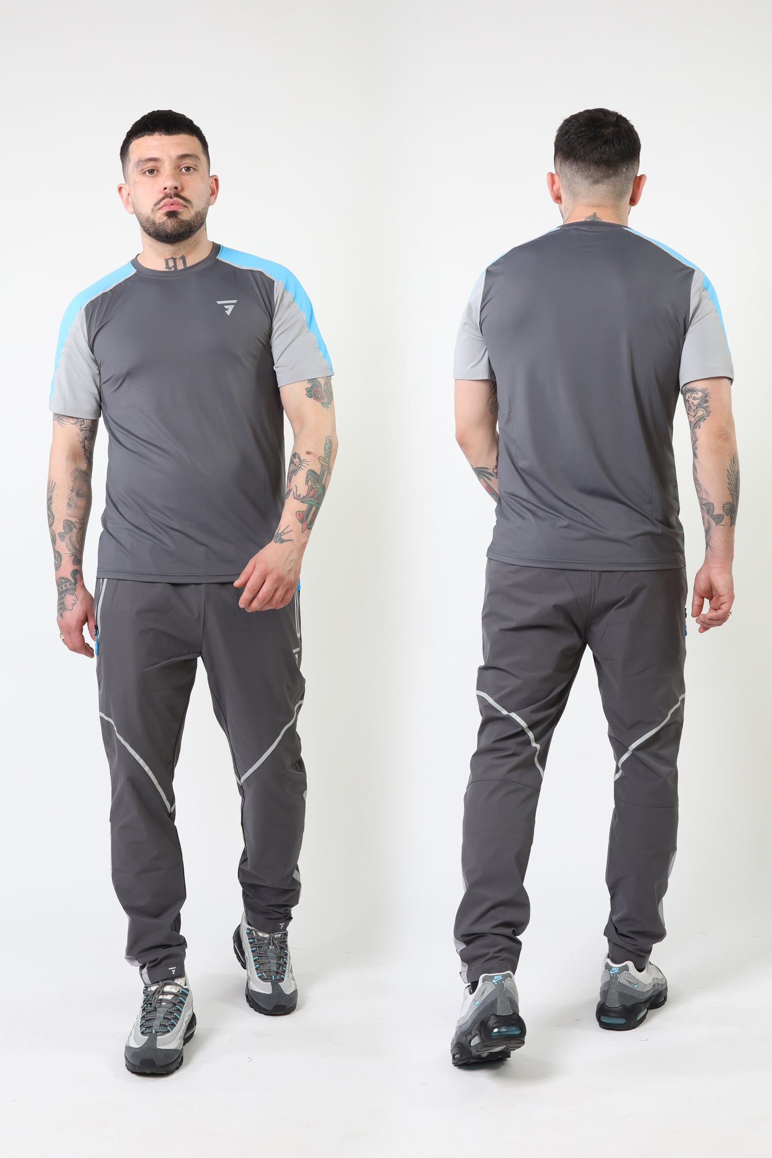 Reflect Tee - Dark Grey/Light Grey/Blue