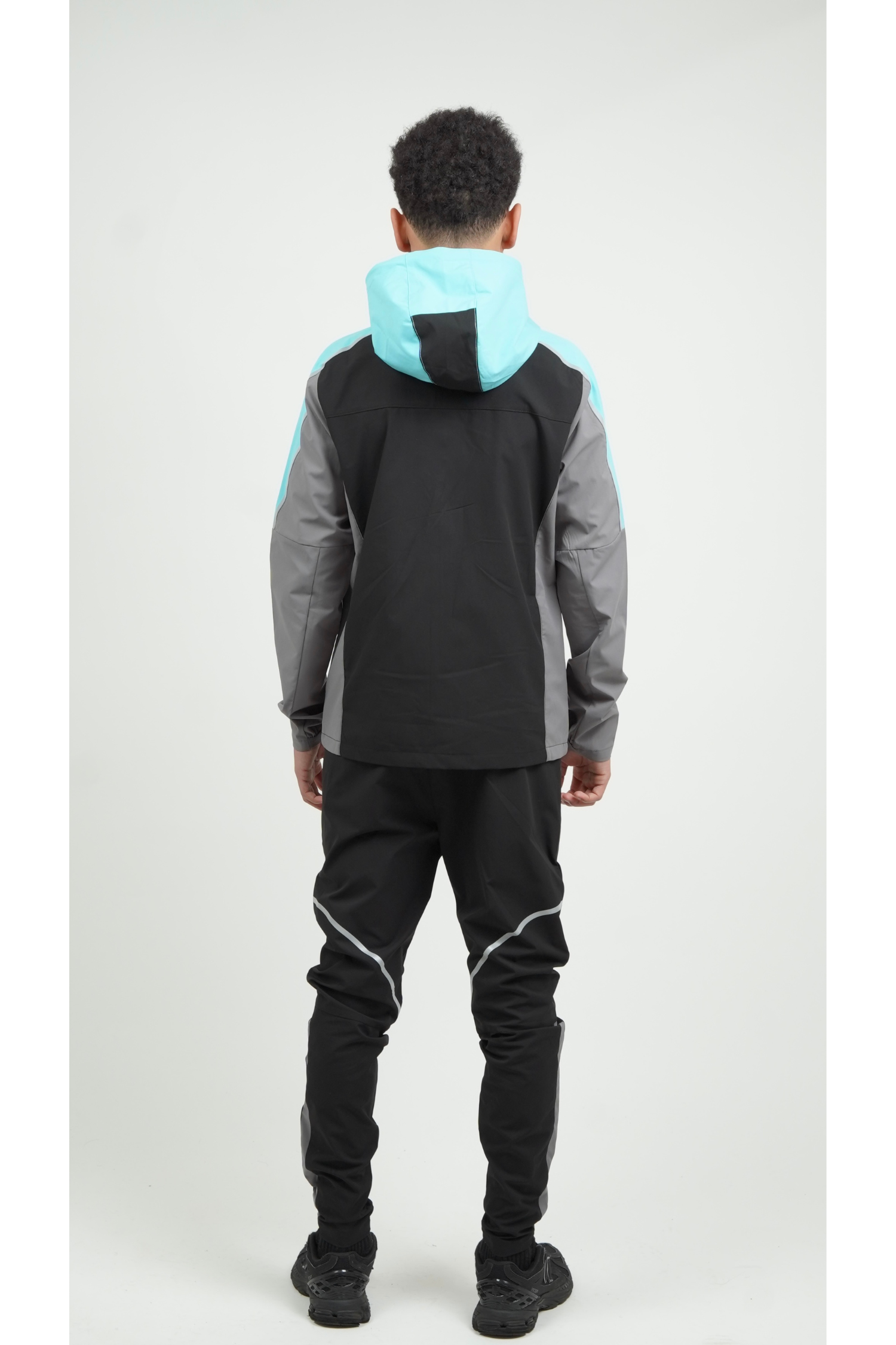 Junior Reflect Jacket - Black/Slate Grey/Aqua