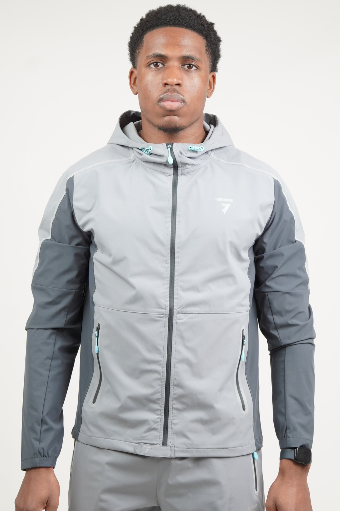 Reflect Jacket - Light Grey/Dark Grey/Aqua Blue