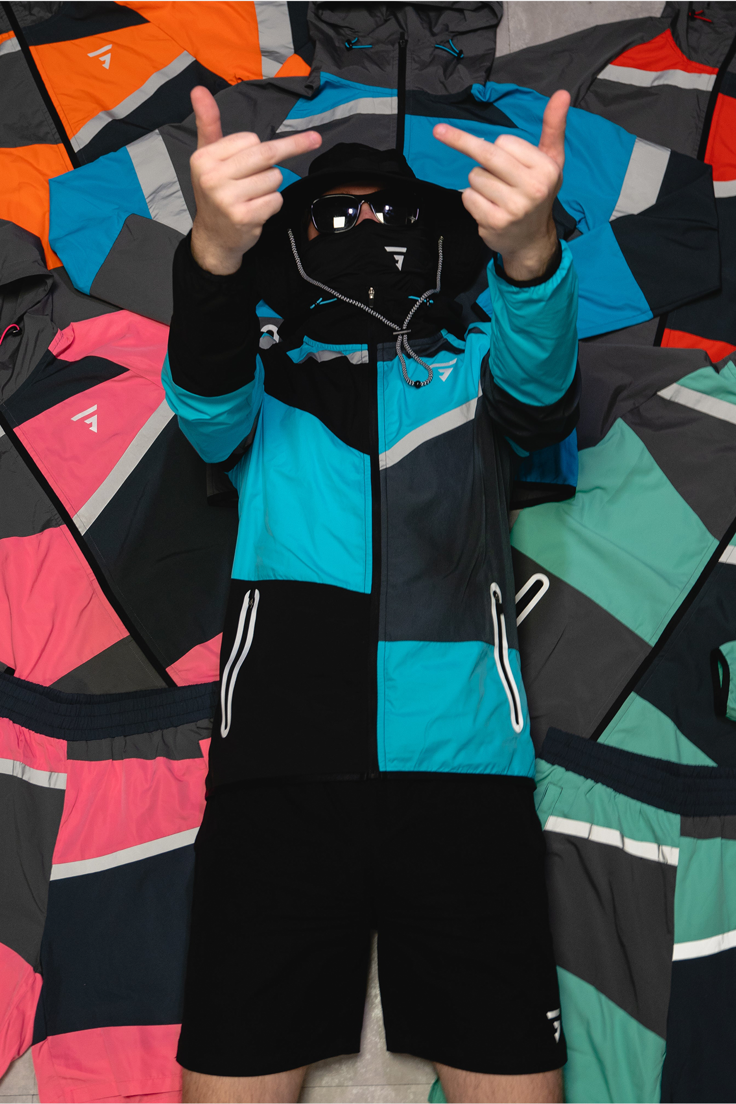 GRIID Panel Jacket - Black/Onyx/Blue