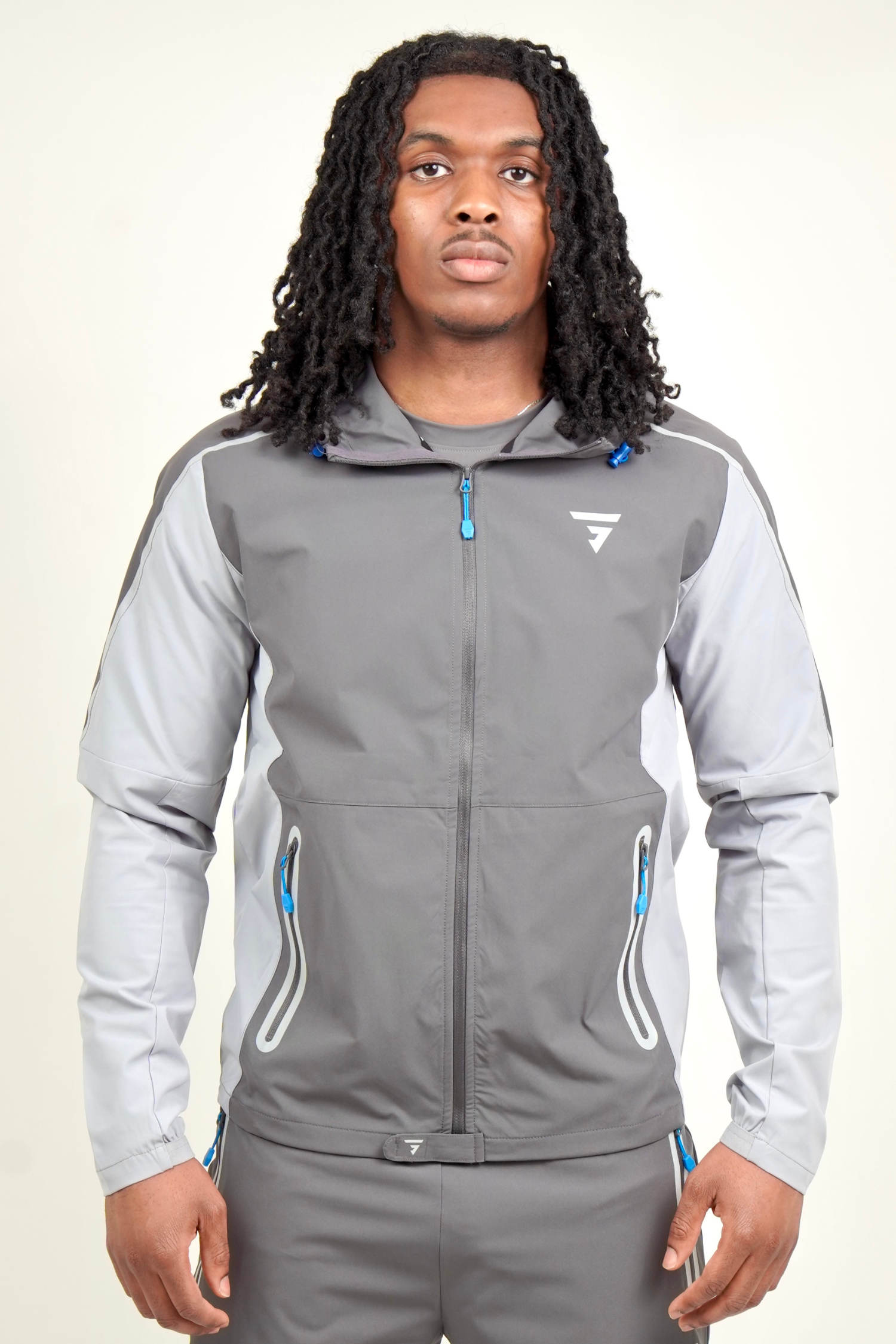 GRIID Reflect Jacket - Dark Grey/Light Grey/Blue