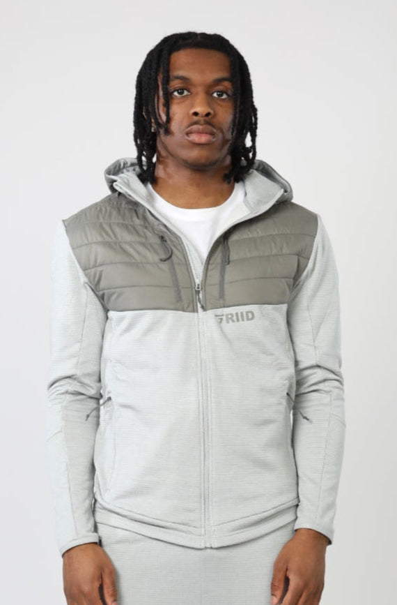 Radiant Hybrid Padded Jacket Light Grey/Dark Grey – GRIID