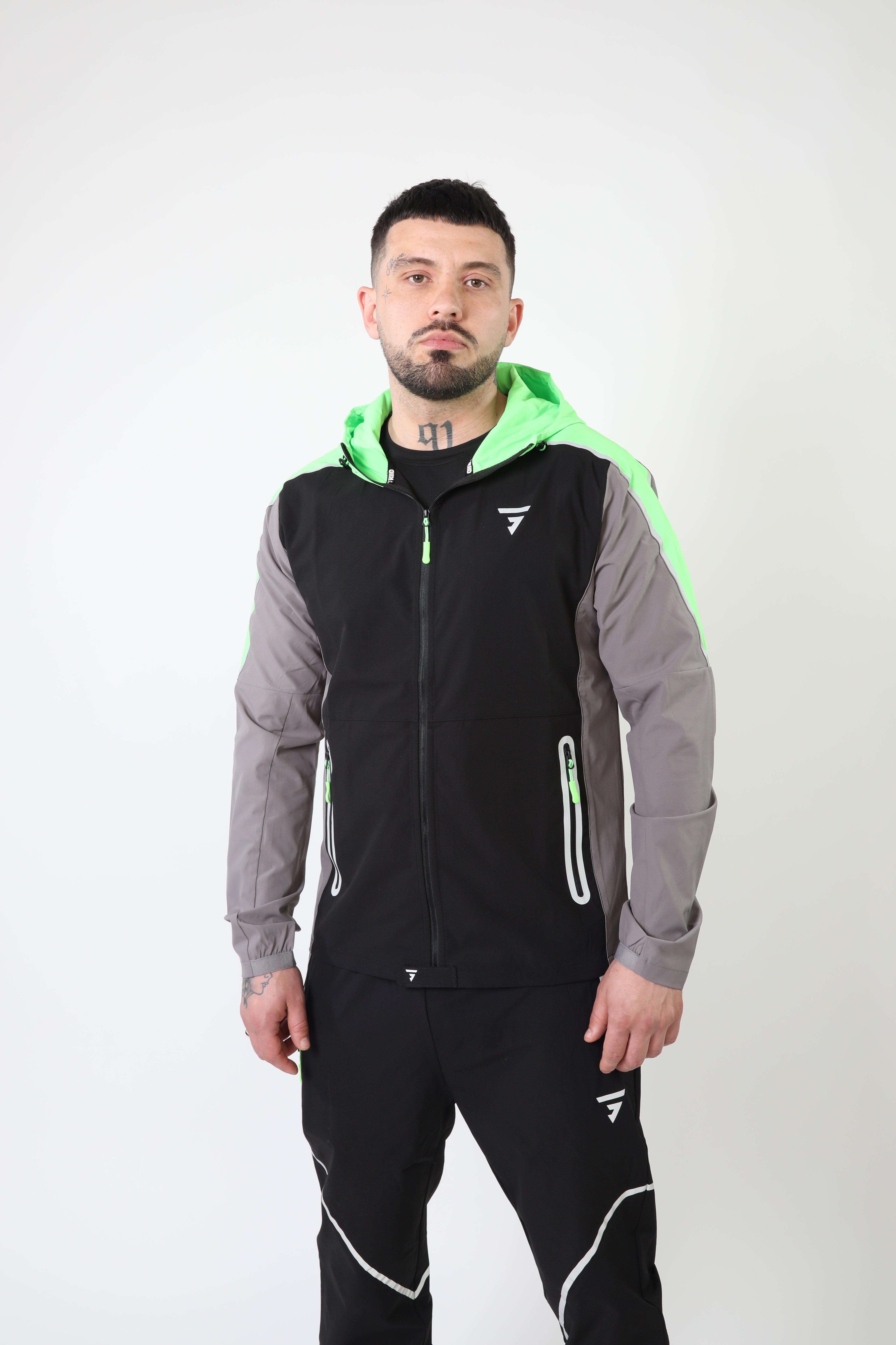 GRIID Reflect Jacket - Black/Grey/Neon