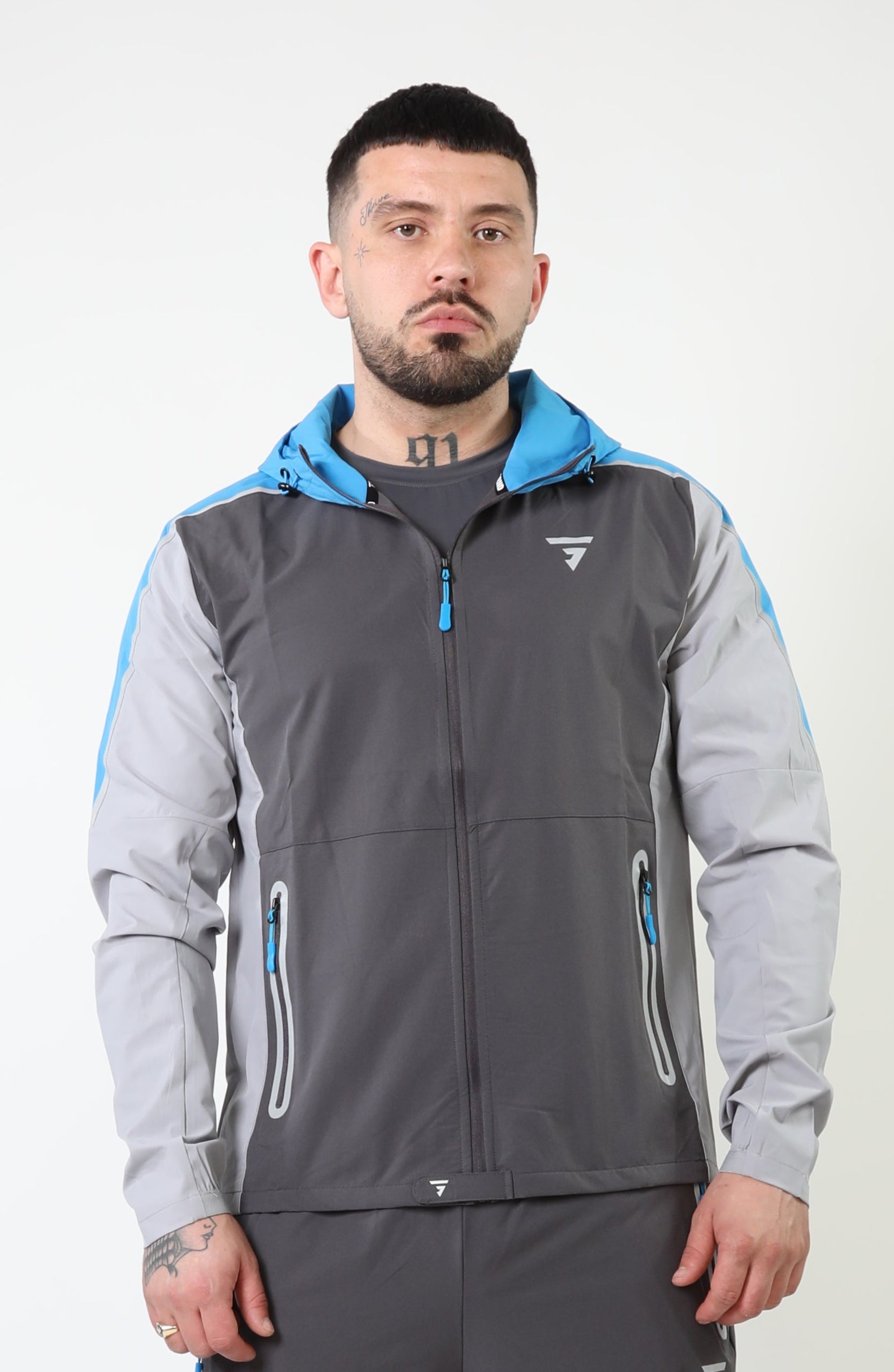 GRIID Reflect Jacket - Dark Grey/Light Grey/Blue