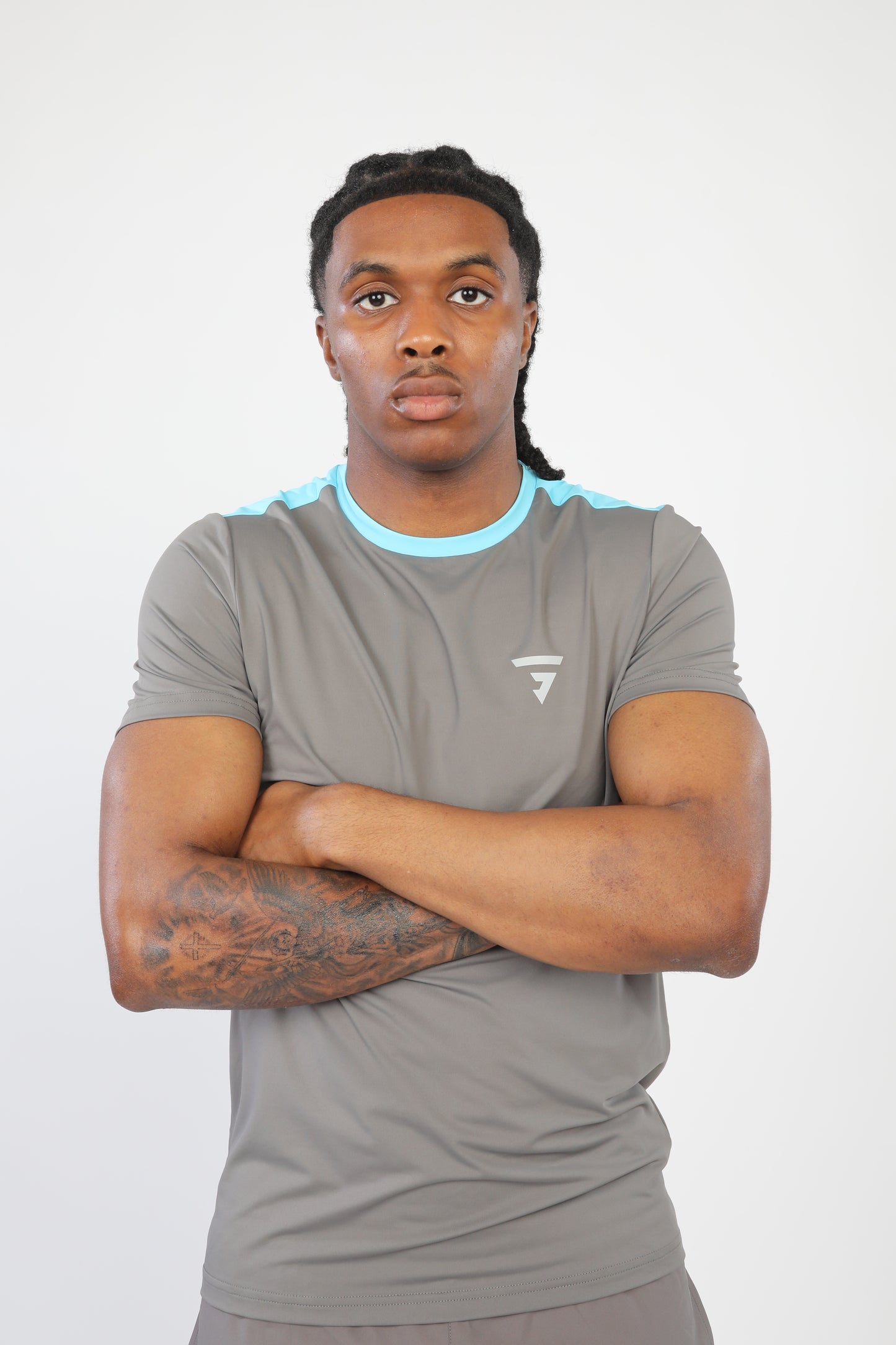Pulse Tee - Steel Grey/Ice Blue