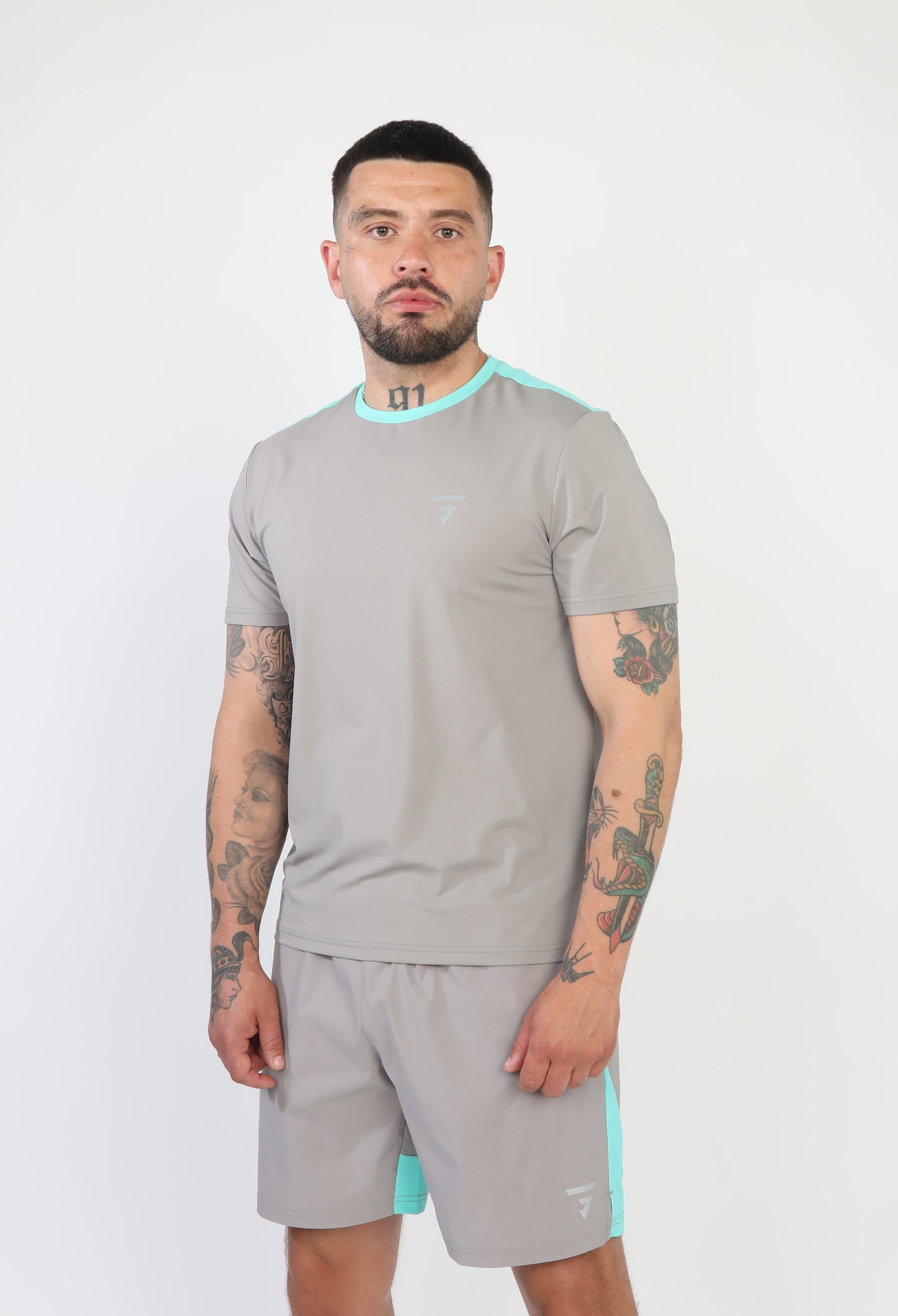 Pulse Tee - Platinum Grey/Mint