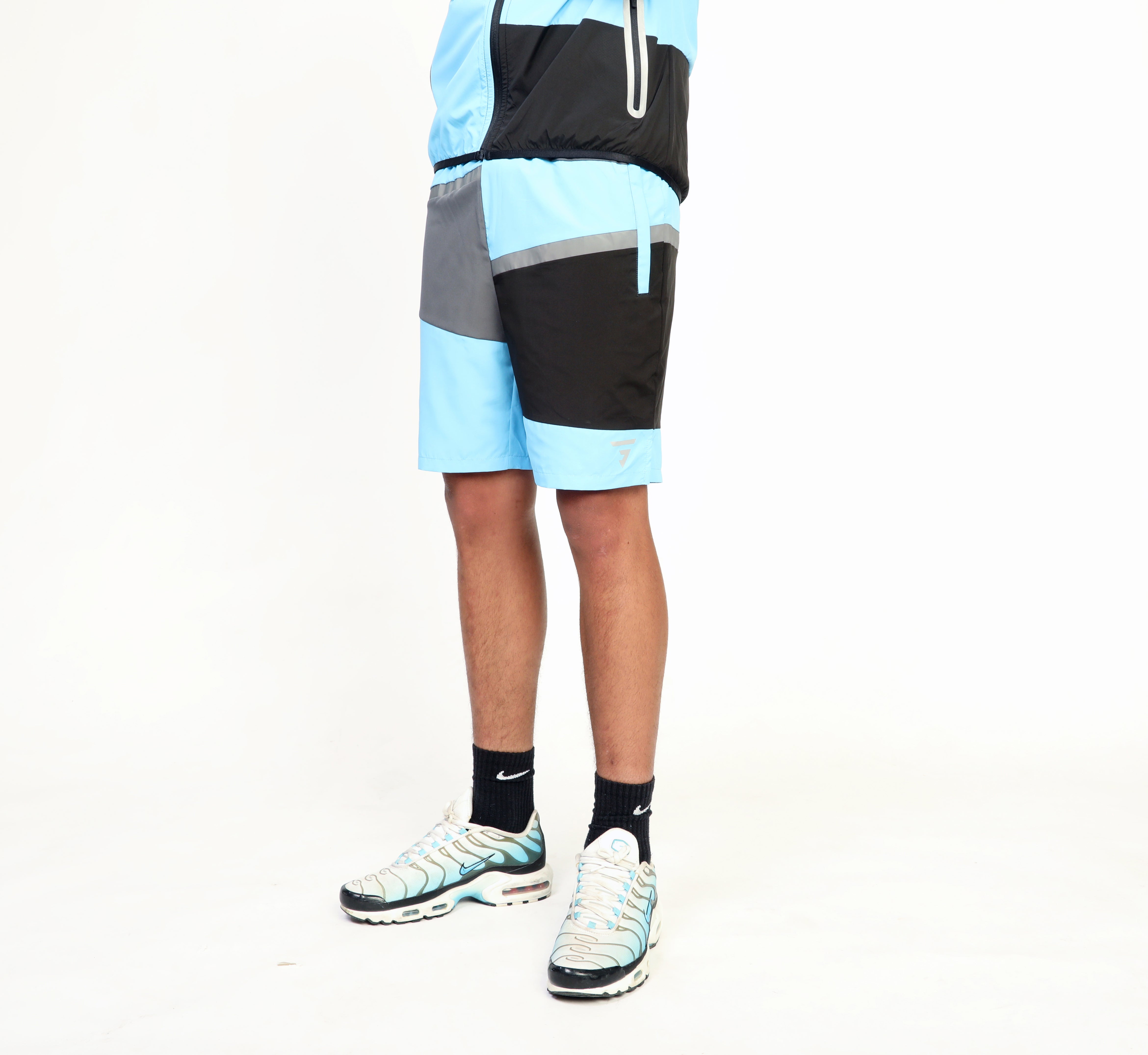 GRIID Panel Shorts - Black/Onyx/Blue