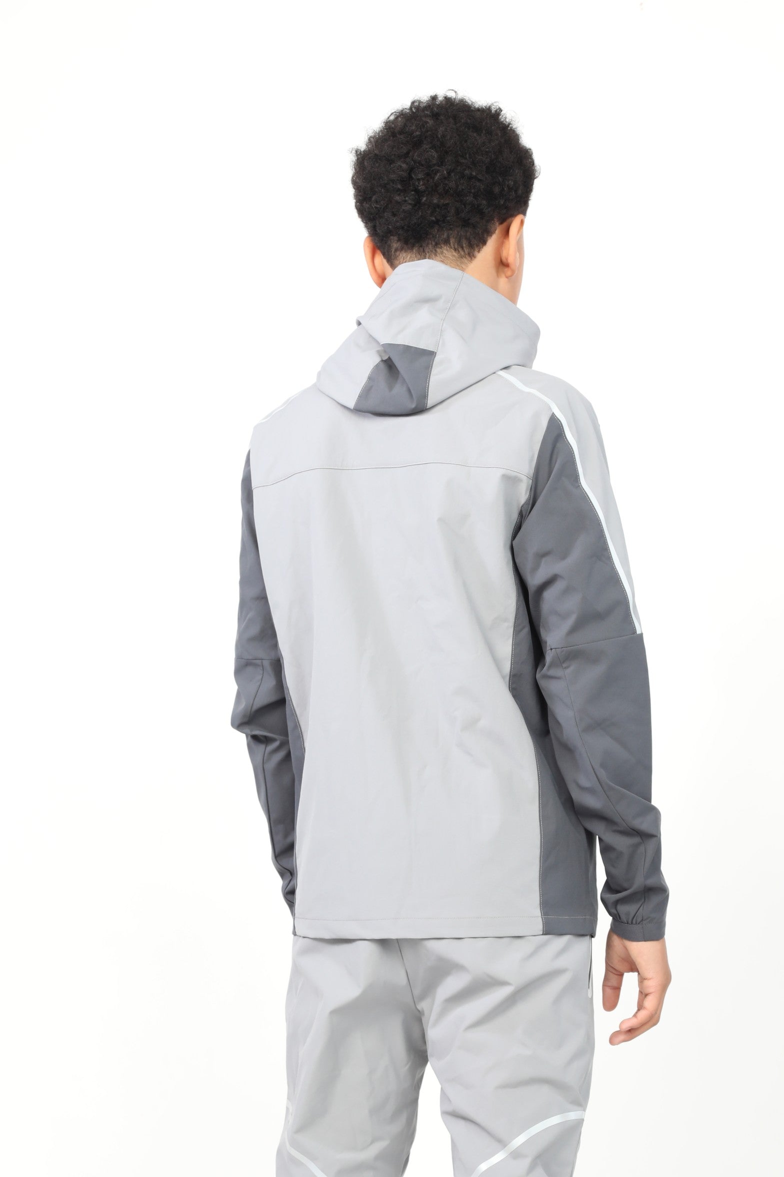 Junior Reflect Jacket - Light Grey/Dark Grey/Aqua Blue