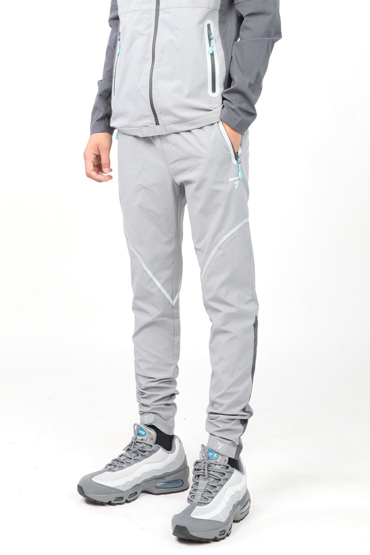 Junior Reflect Pant - Light Grey/Dark Grey/Aqua Blue