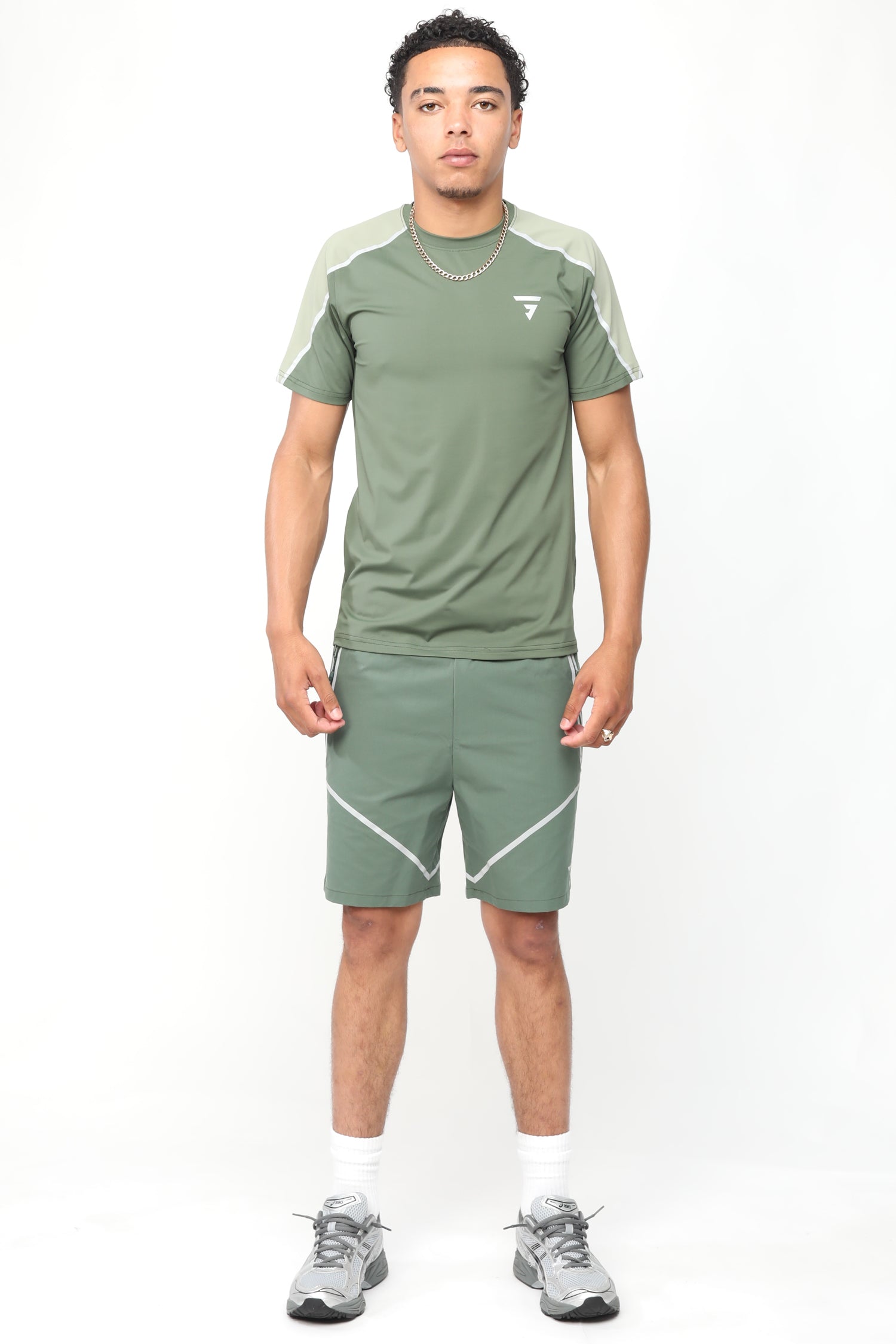 Reflect Tee - Khaki/Forest Green