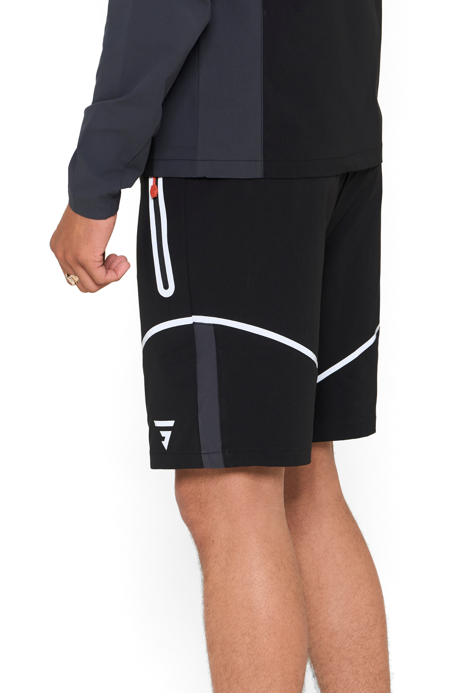 Reflect Shorts - Black/Asphalt/Red