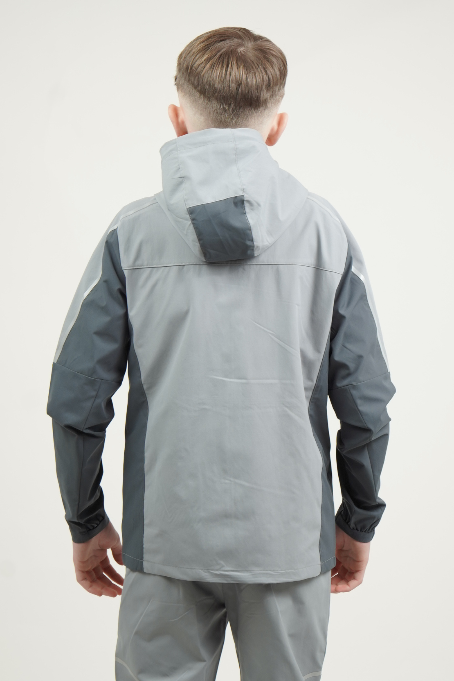 Junior Reflect Jacket - Light Grey/Dark Grey/Aqua Blue