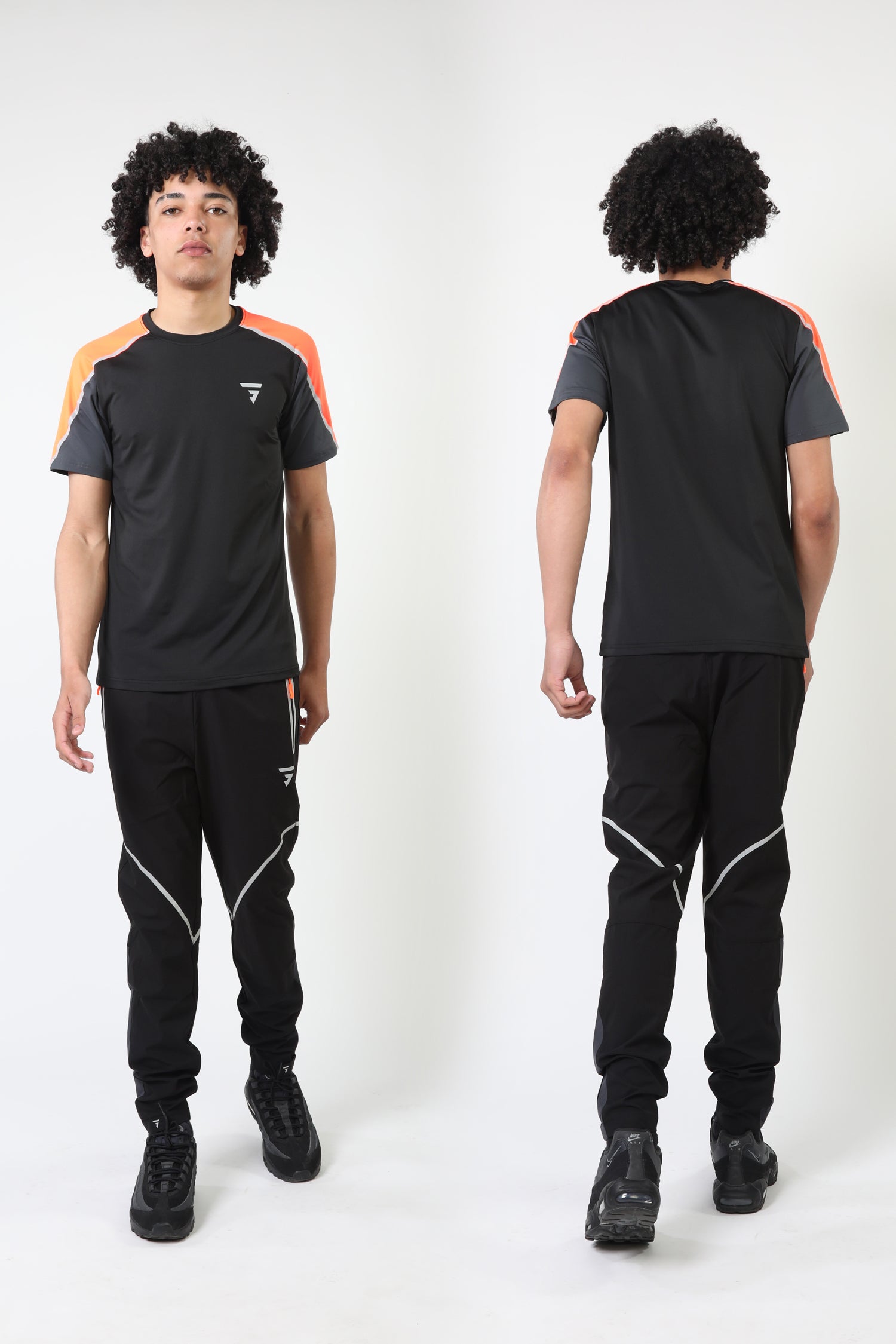 GRIID Reflect Tee - Black/Charcoal/Orange