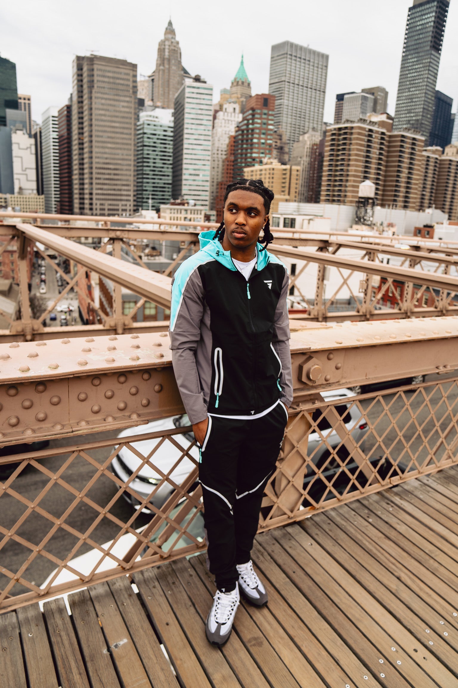 GRIID Reflect Jacket - Black/Slate Grey/Aqua