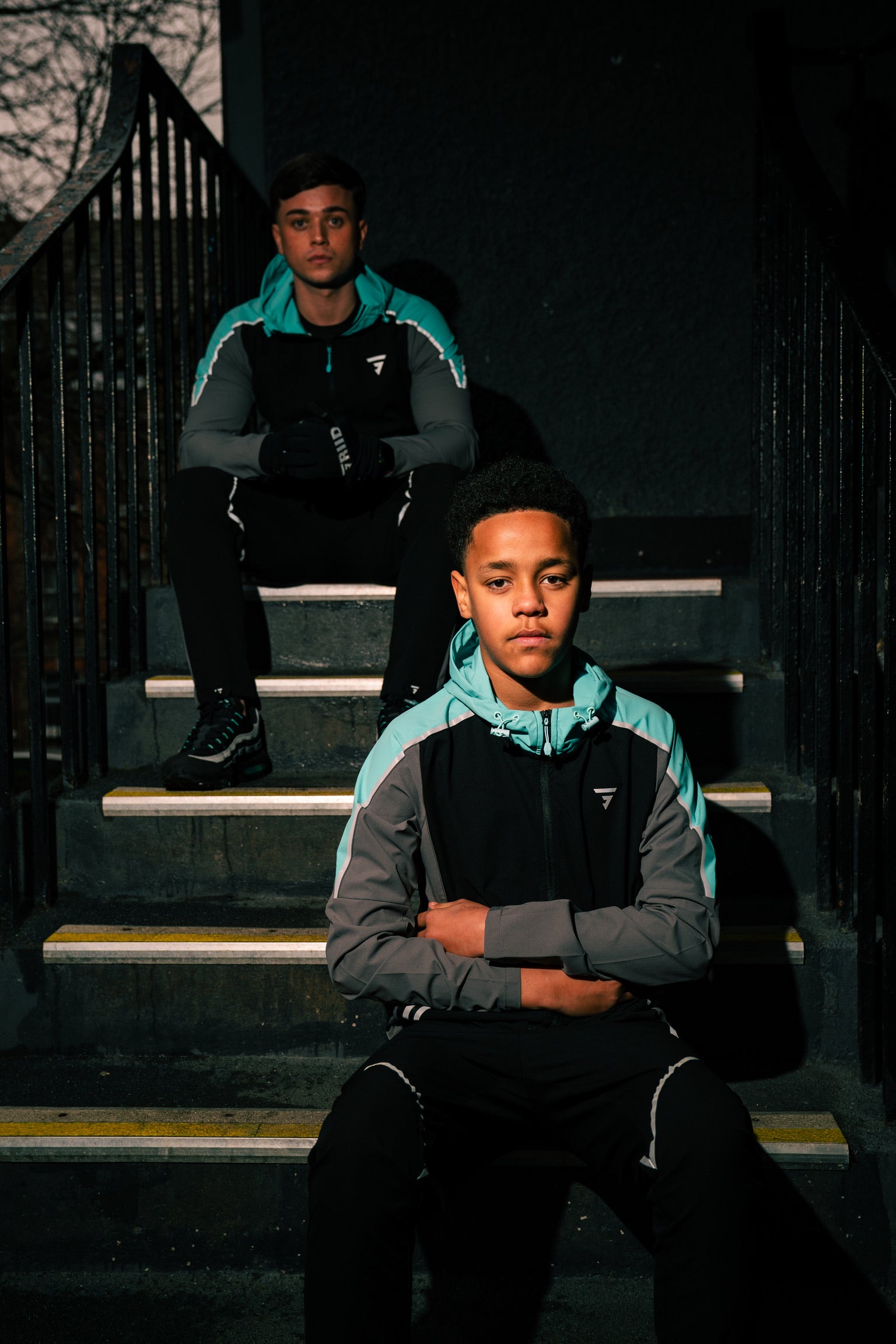 Junior Reflect Tee - Black/Slate Grey/Aqua Blue