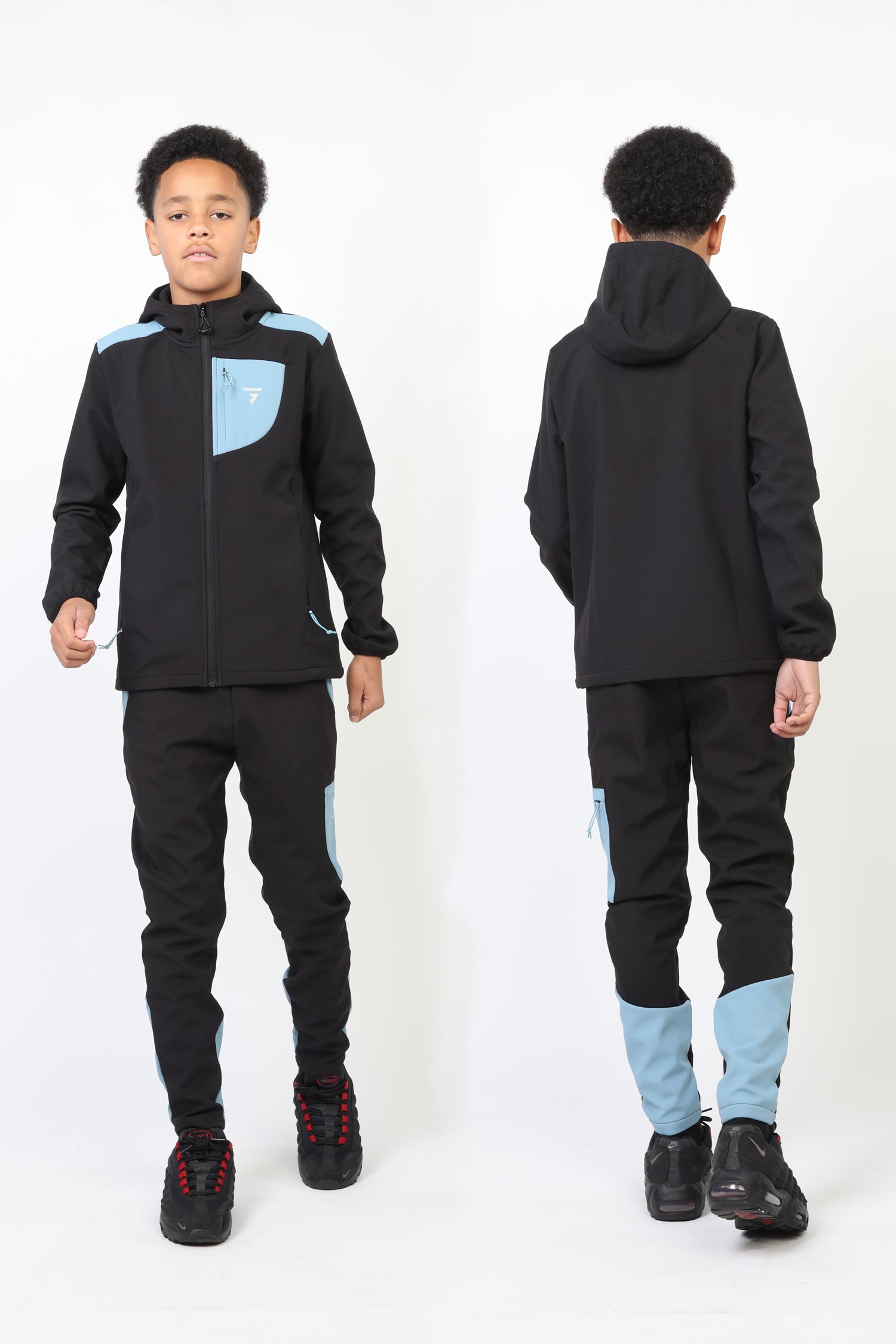 Junior Aero Tracksuit - Black/Blue