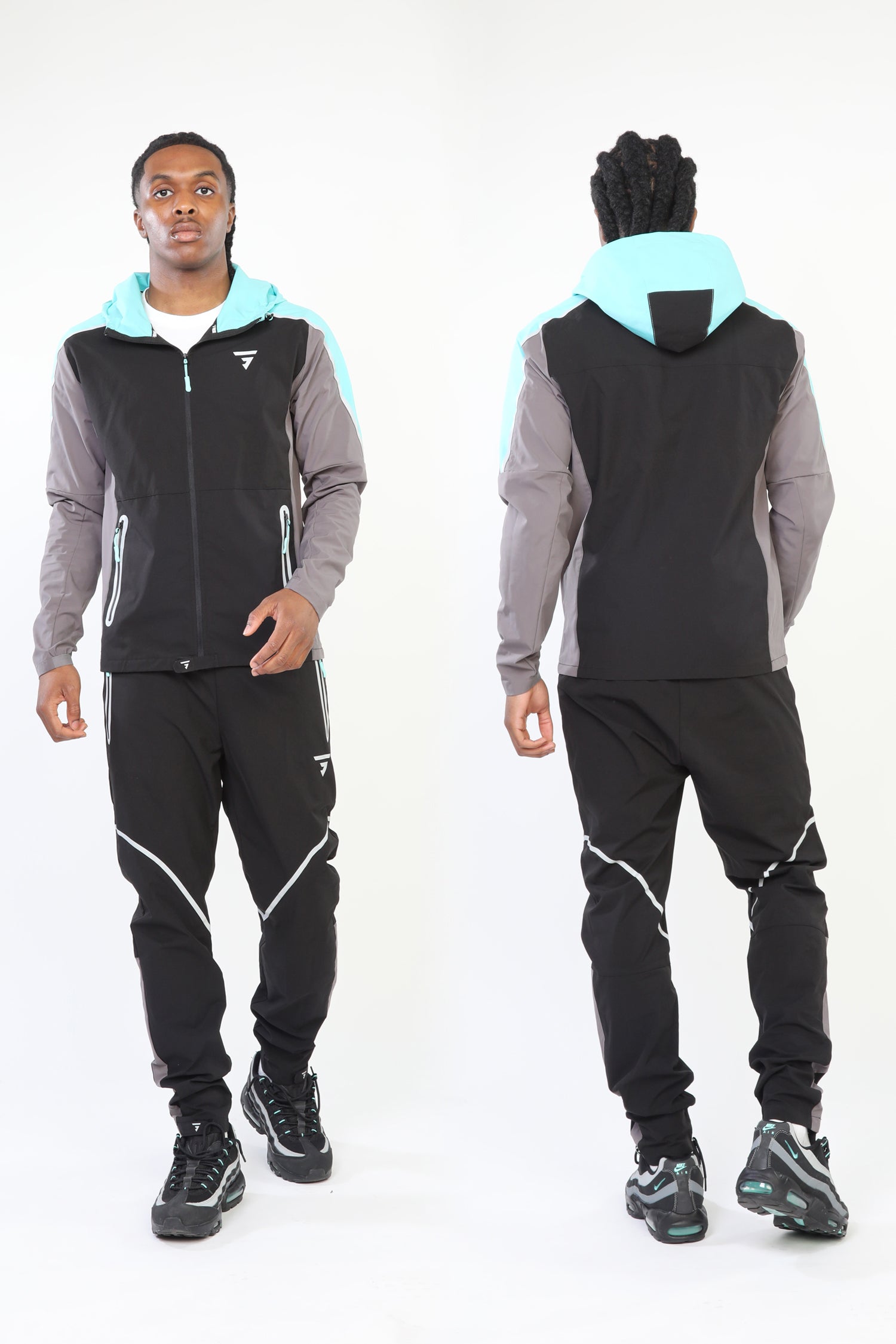 GRIID Reflect Jacket - Black/Slate Grey/Aqua