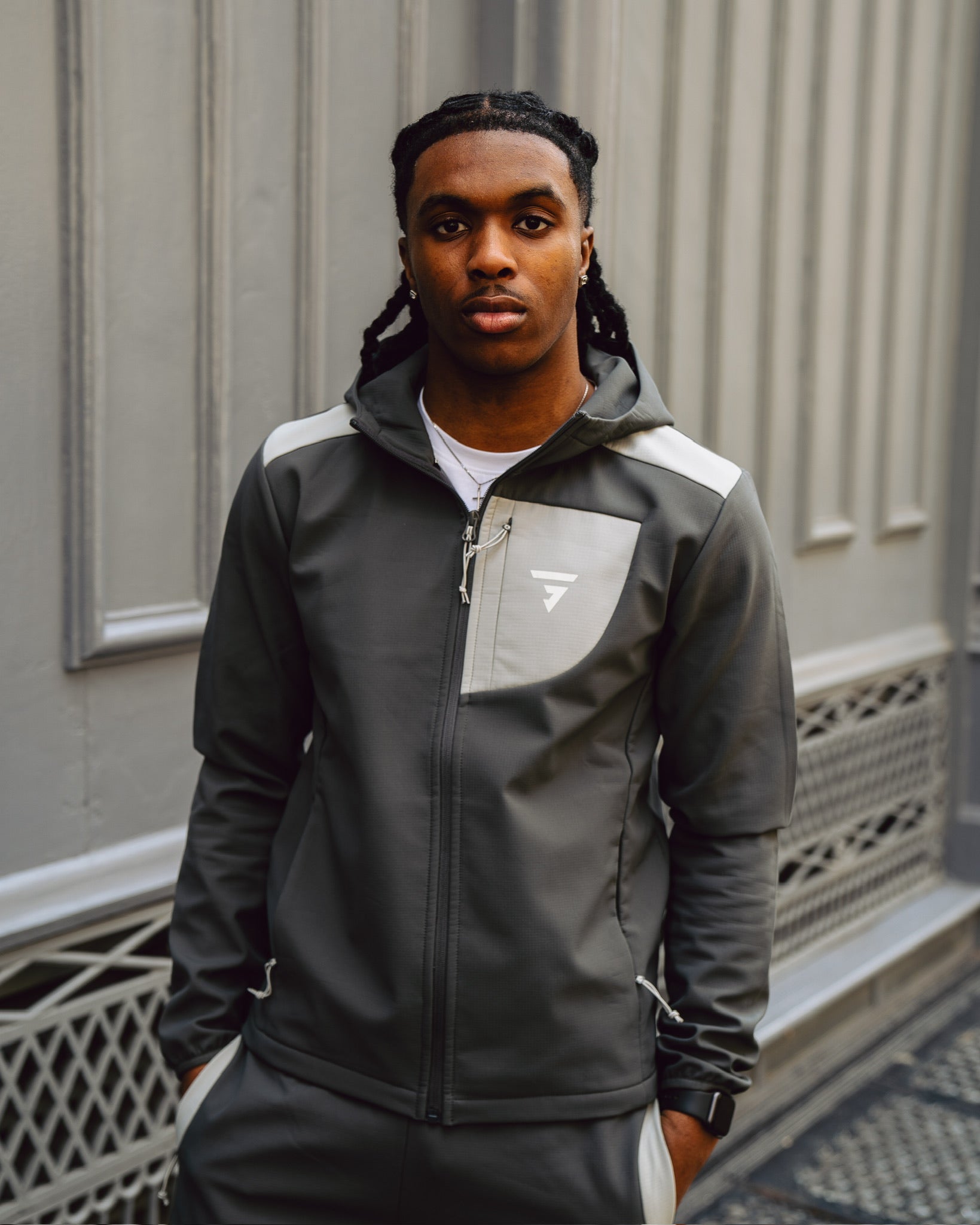 GRIID Aero Jacket - Mid Grey/Light Grey