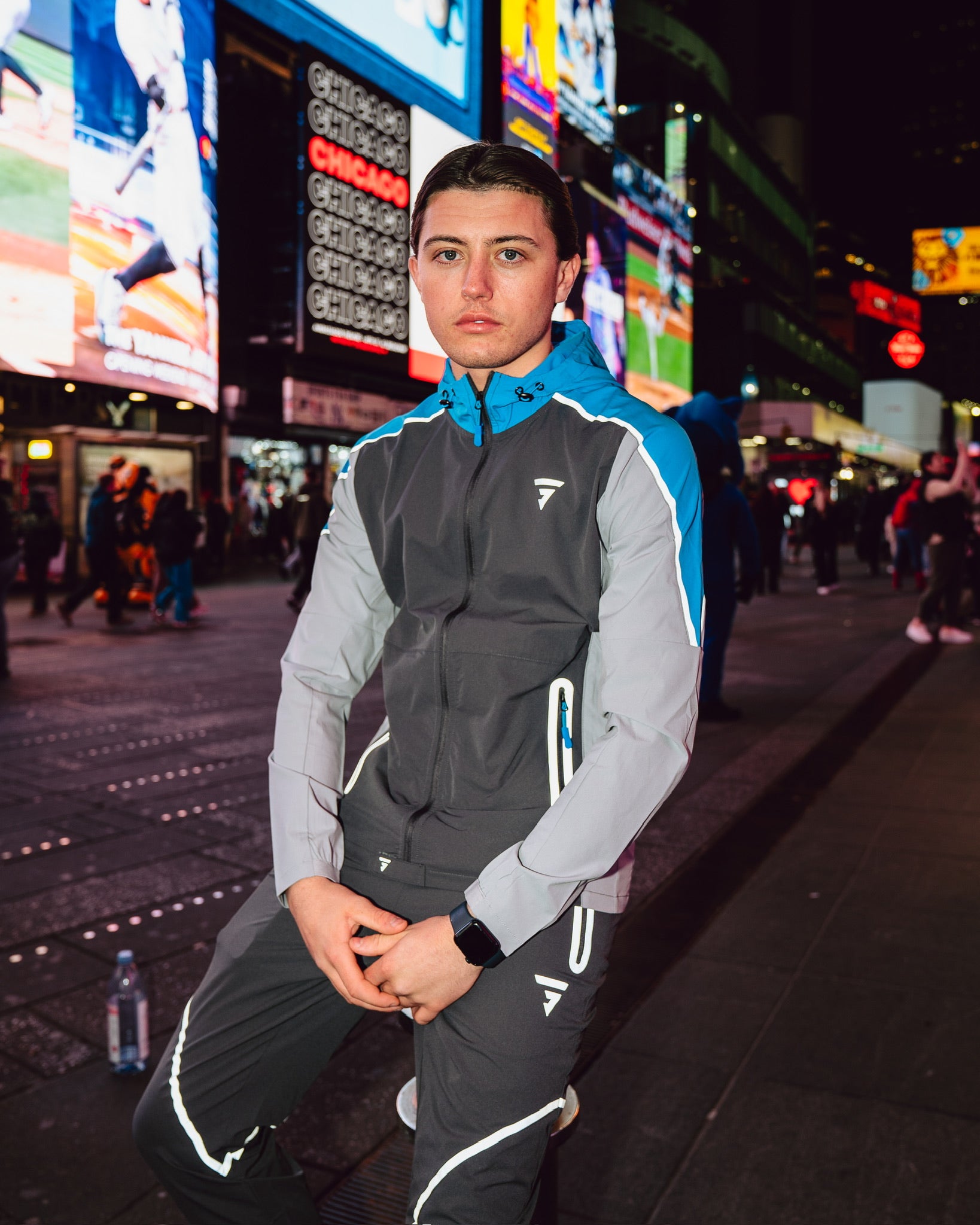 GRIID Reflect Jacket - Dark Grey/Light Grey/Blue