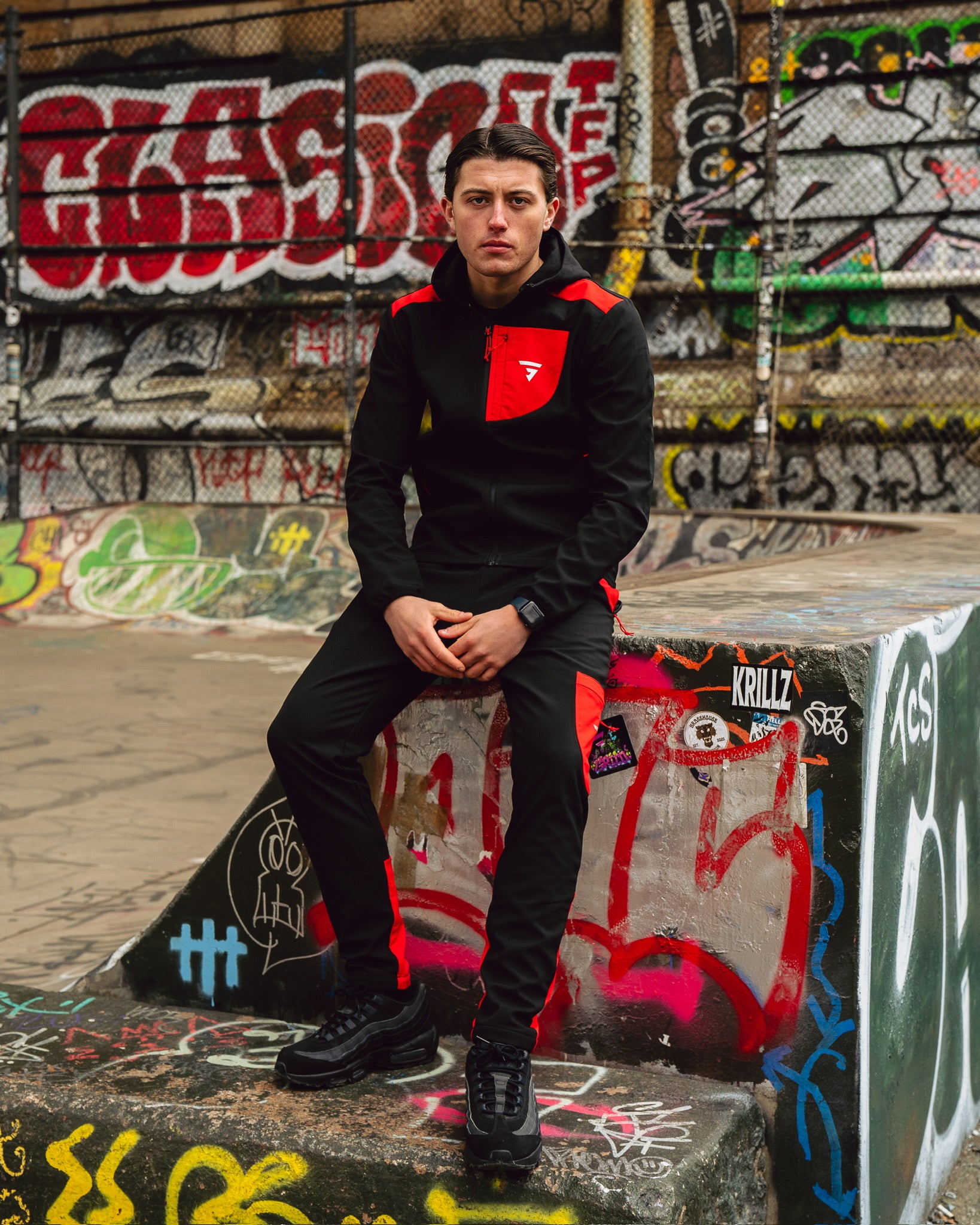 GRIID Aero Pant - Black/Red