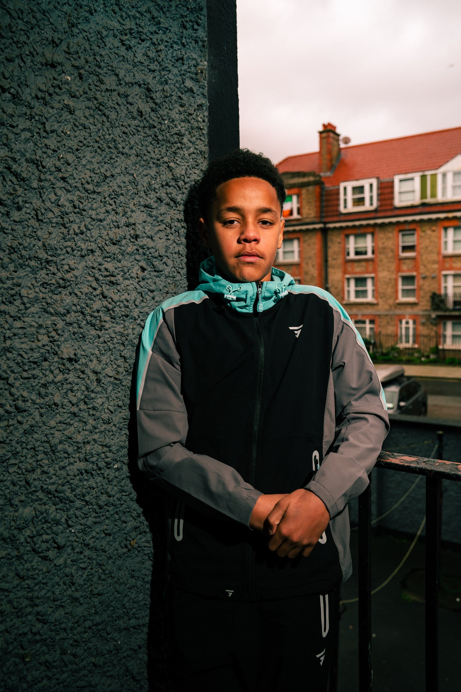 Junior Reflect Jacket - Black/Slate Grey/Aqua