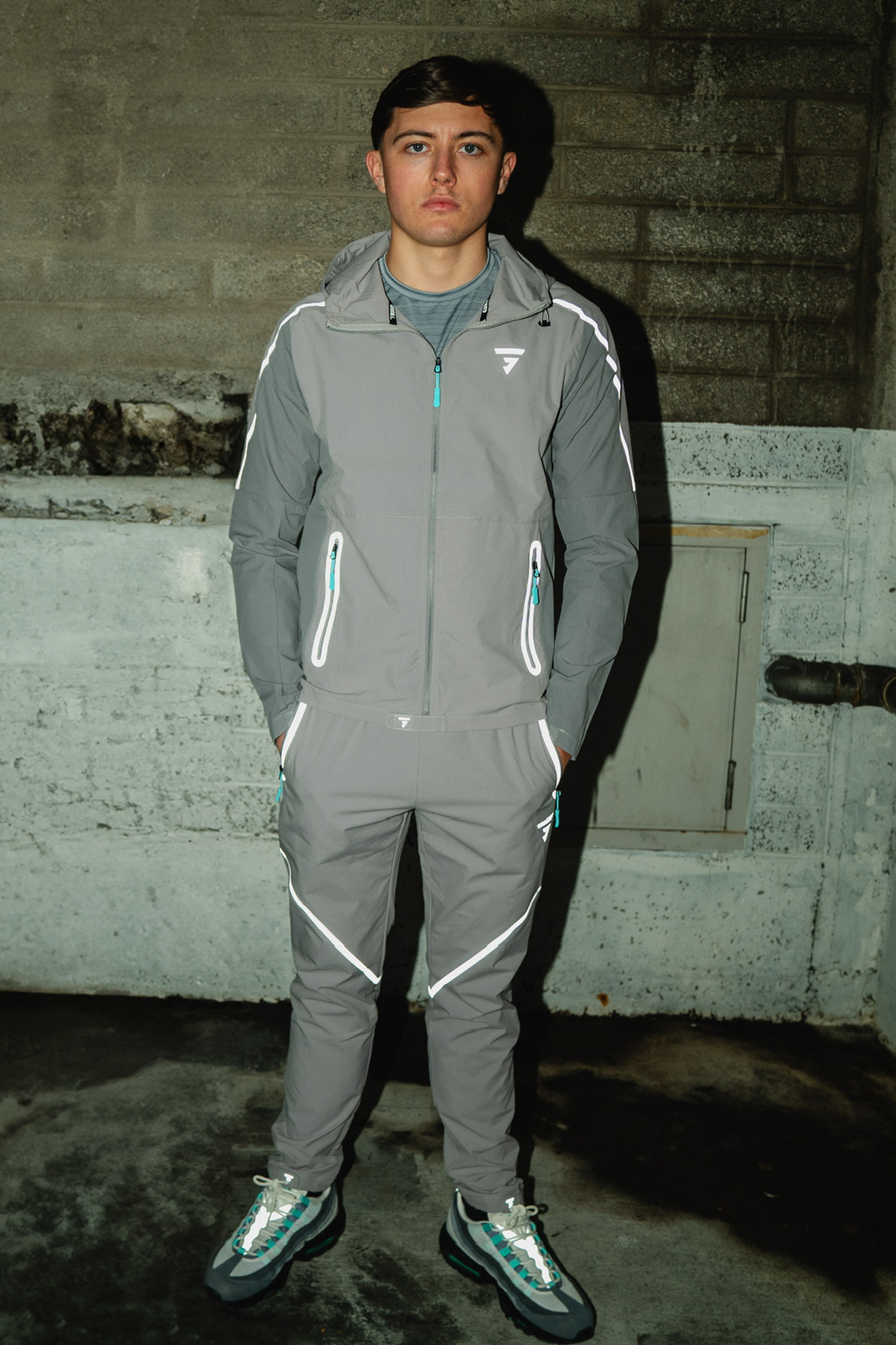 GRIID Reflect Pant - Light Grey/Mid Grey/Aqua