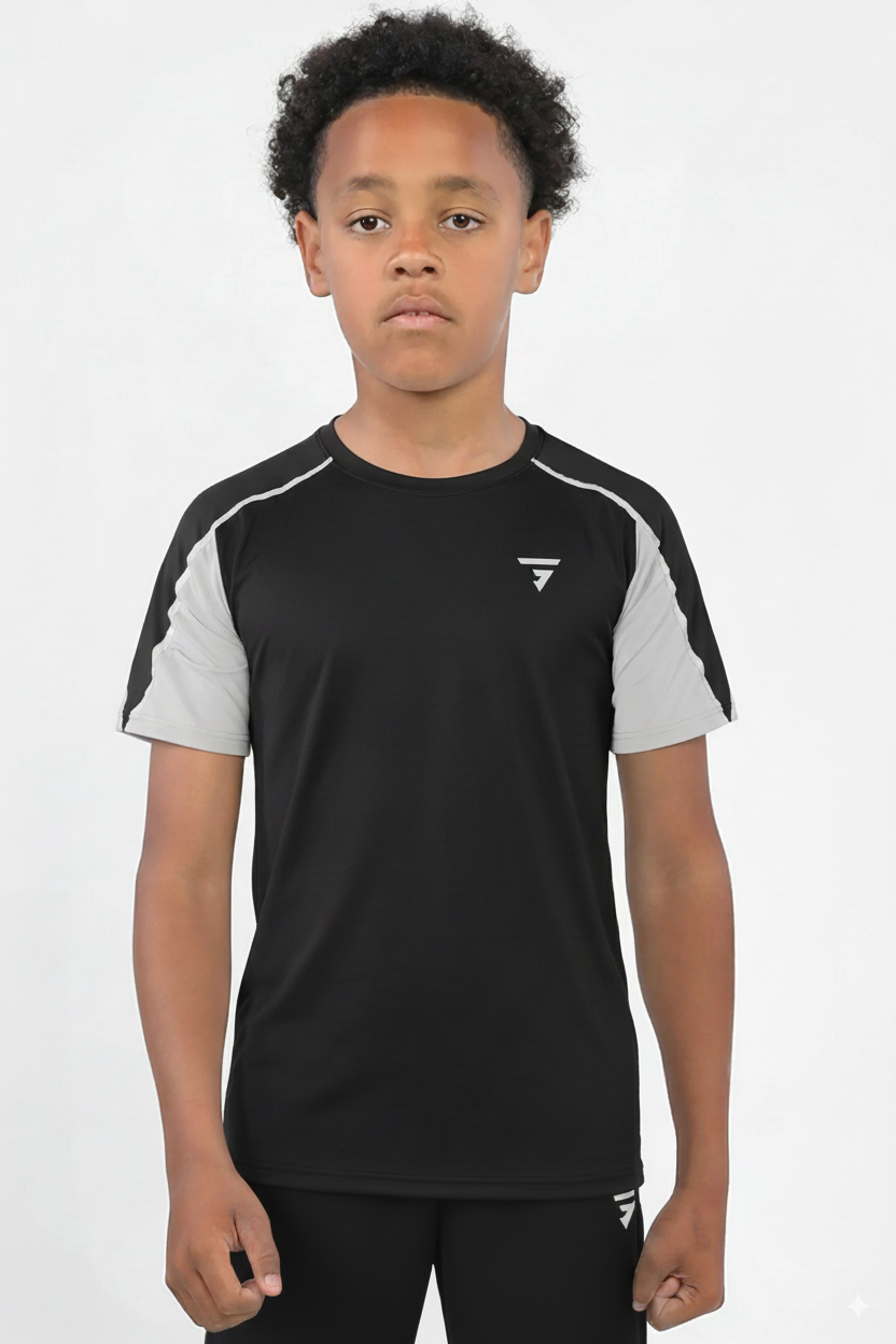 Junior Reflect Tee - Black/Grey