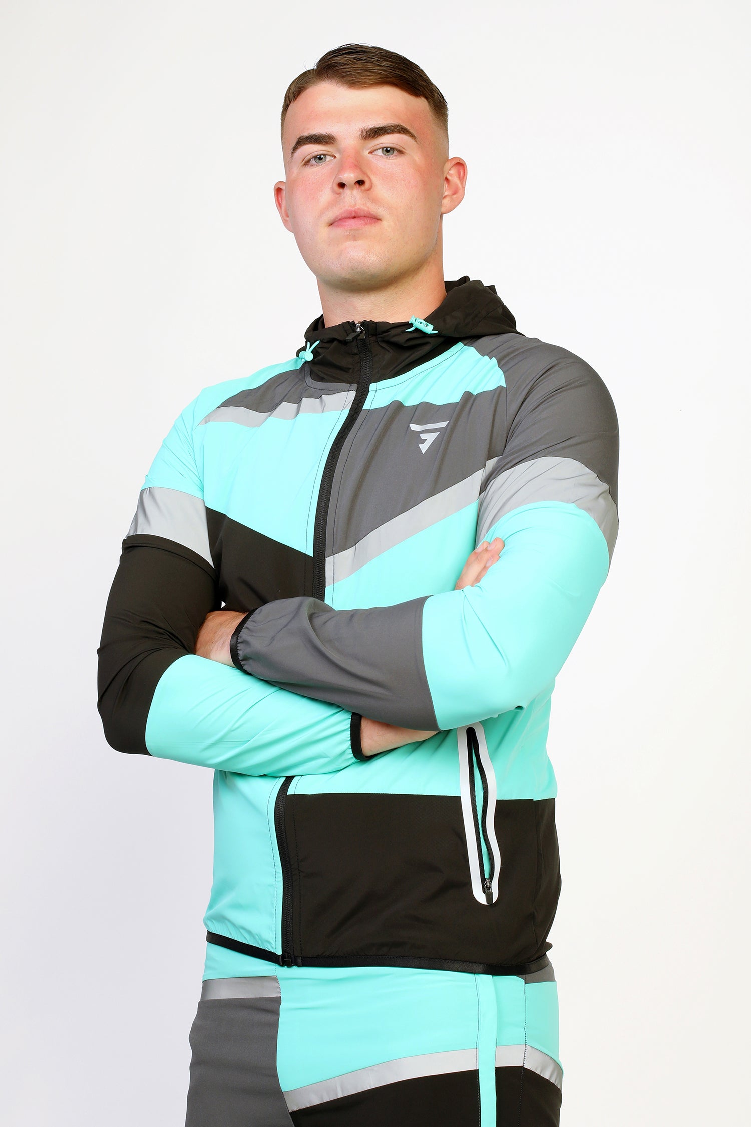 GRIID Panel Jacket - Black/Onyx/Mint