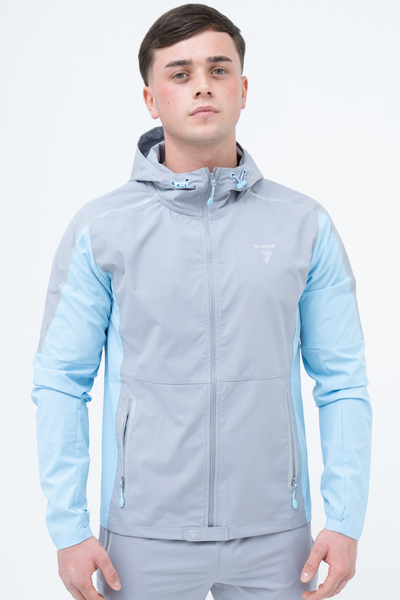 GRIID Reflect Jacket - Light Grey/Sky Blue