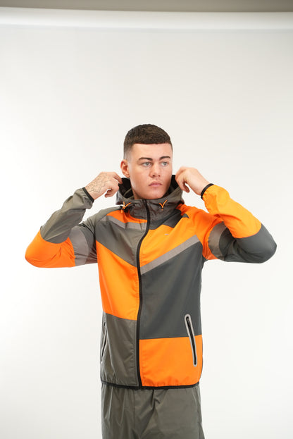 Panel Jacket - Onyx/Orange