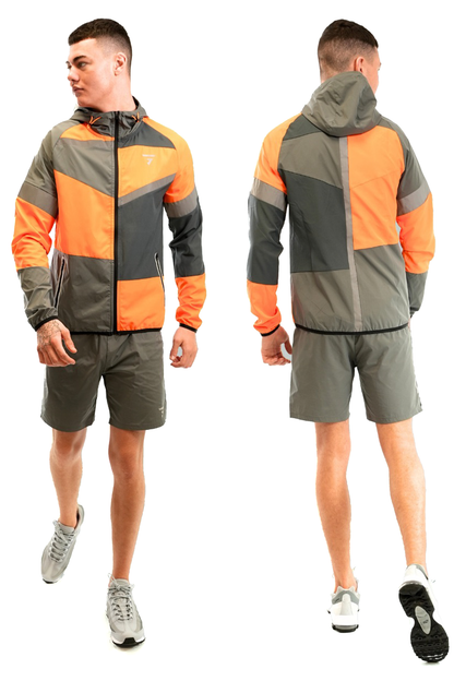 Panel Jacket - Onyx/Orange