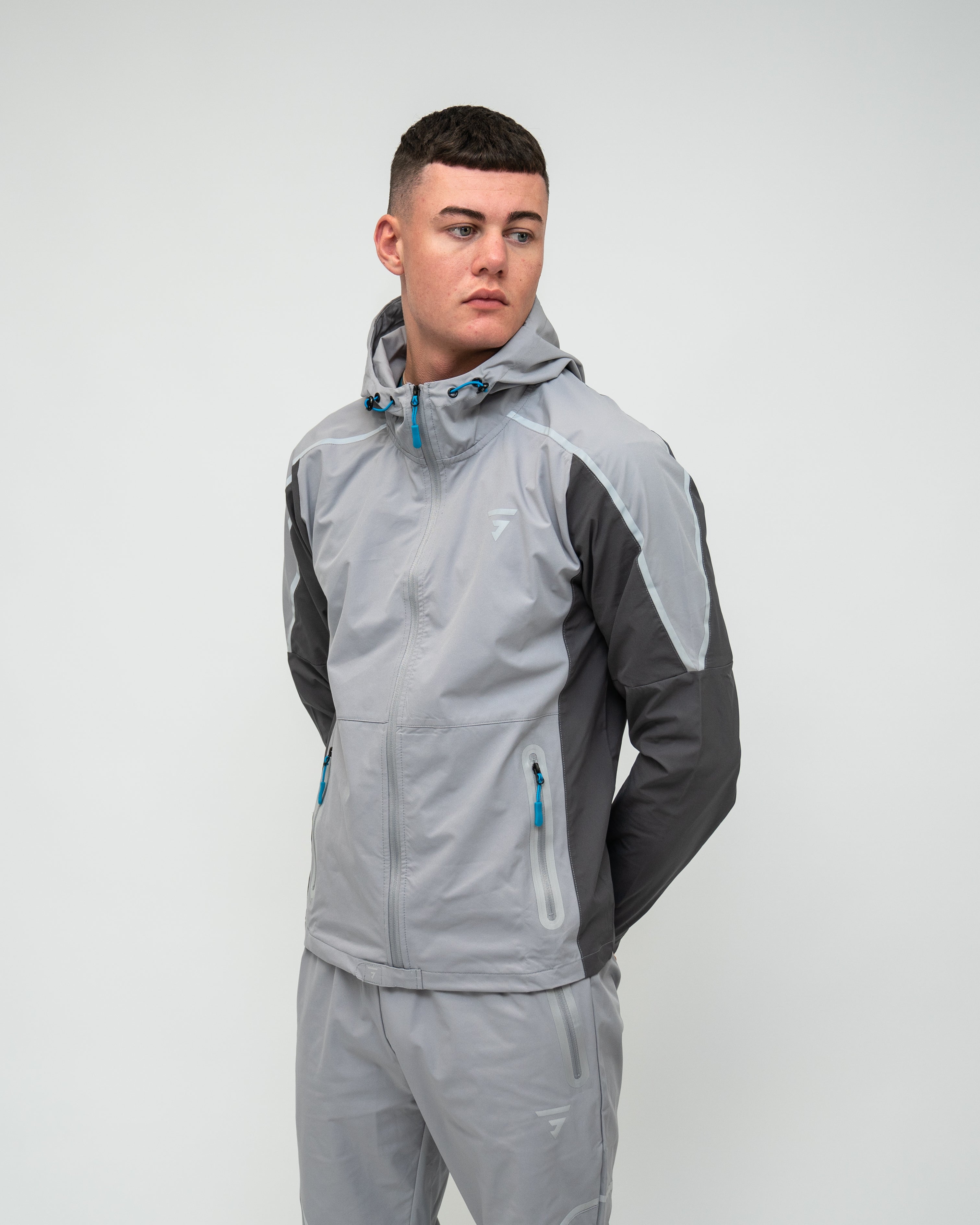 Reflect Tracksuit - Light Grey/Dark Grey/Blue