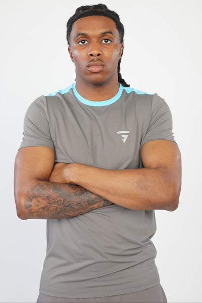 GRIID Pulse Tee - Steel Grey/Ice Blue