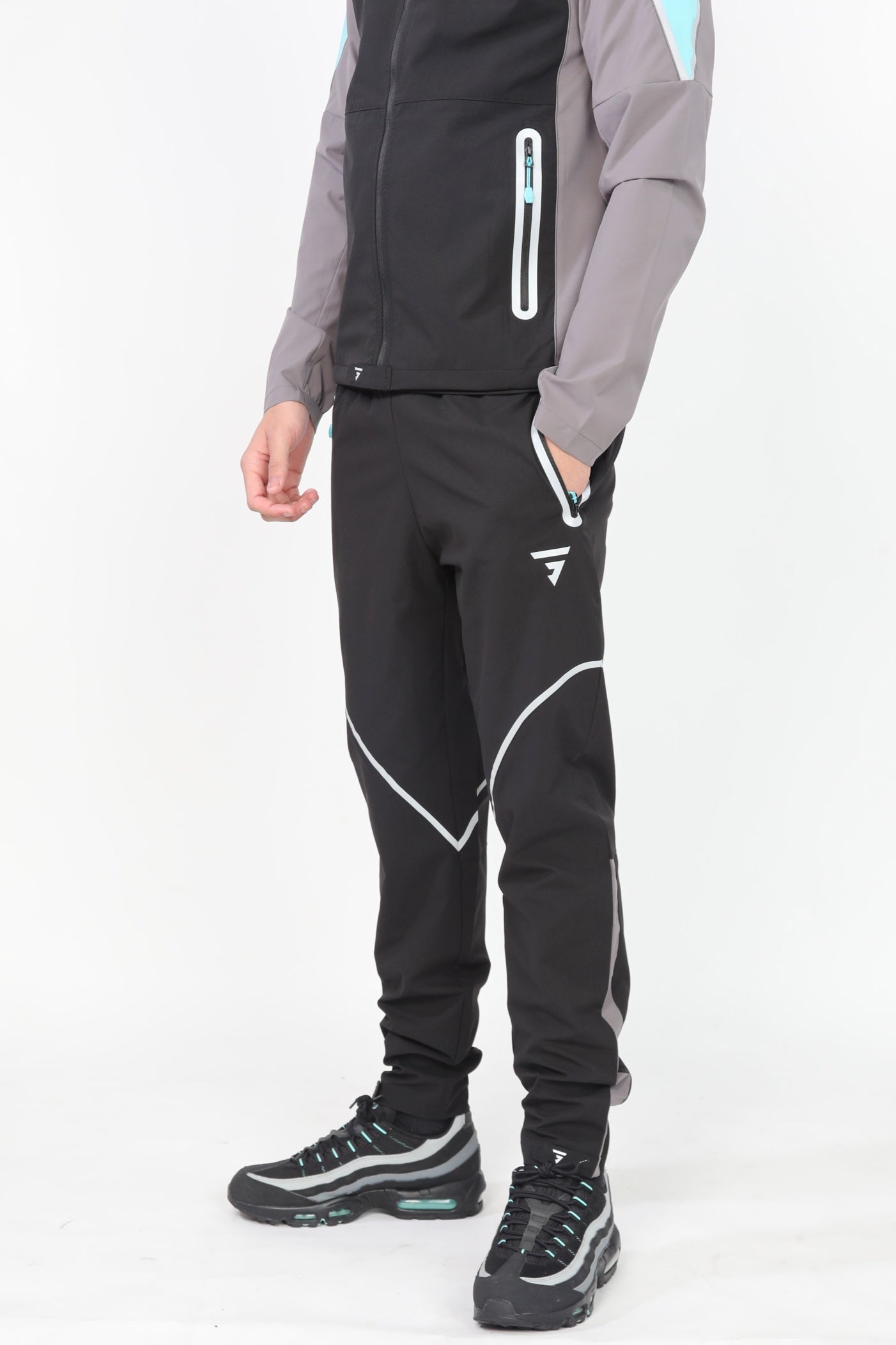 GRIID Reflect Pant - Black/Slate Grey/Aqua