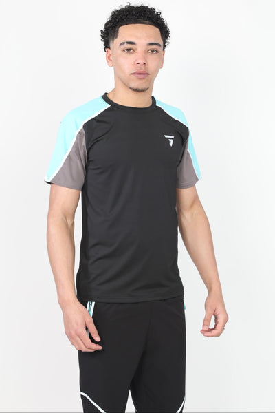 GRIID Reflect Tee - Black/Slate Grey/Aqua