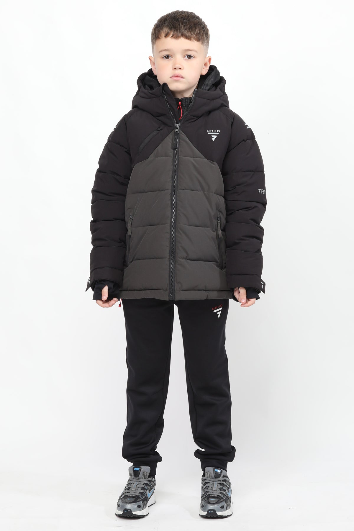 Junior Peak Puffer - Black Smoke