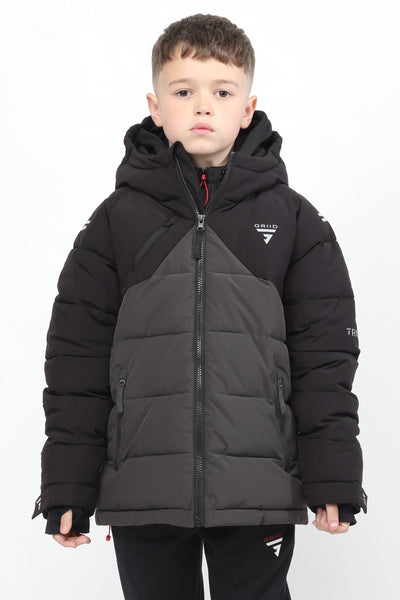 Junior Peak Puffer - Black Smoke