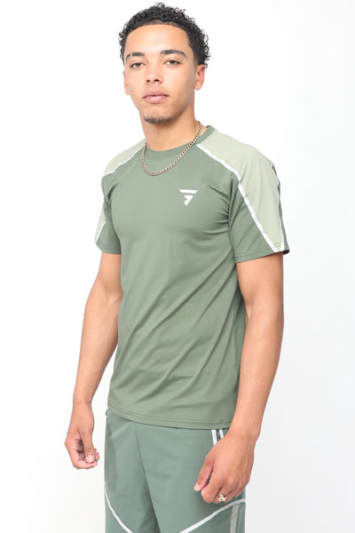 Reflect Tee - Khaki/Forest Green
