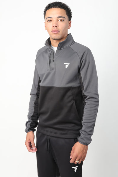 Cushy 2.0 Half Zip - Black/Grey