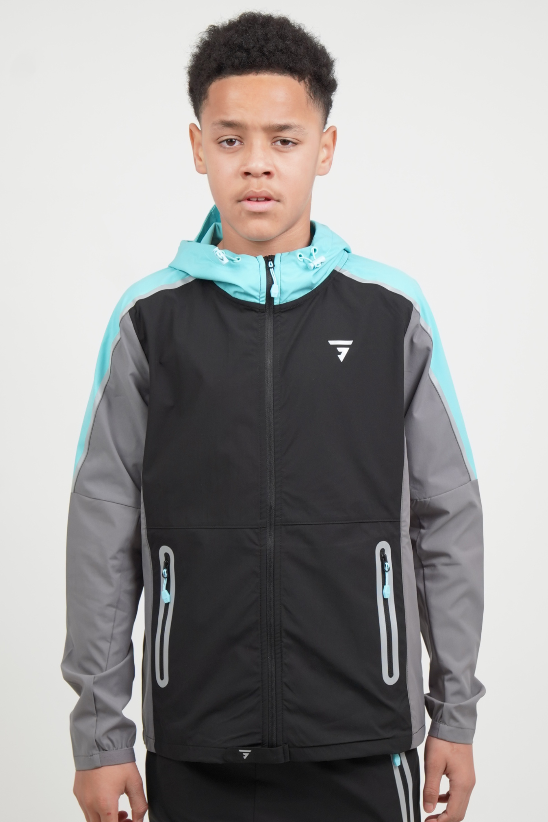 Junior Reflect Jacket - Black/Slate Grey/Aqua – GRIID