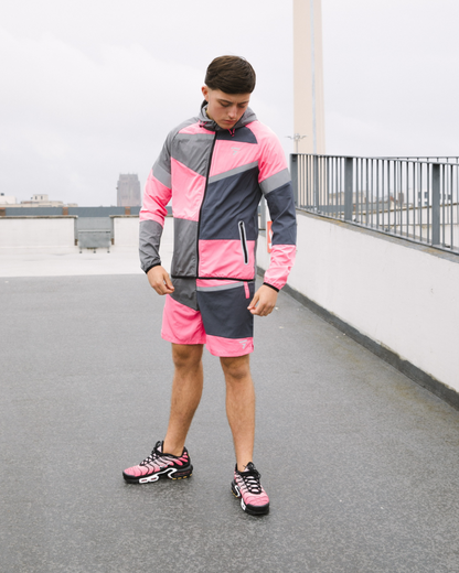 Panel Shorts - Onyx/Pink