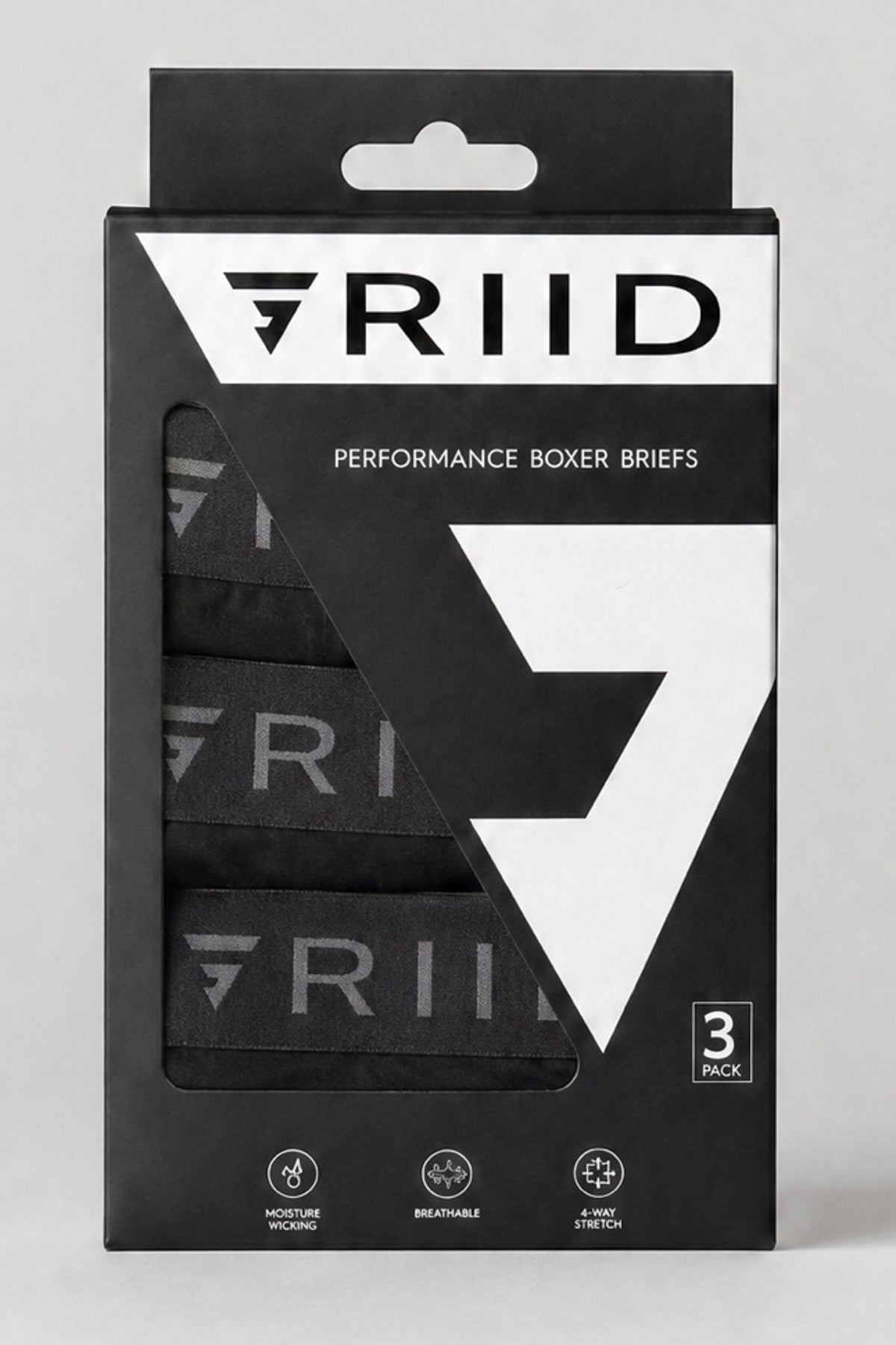 3 Pack Performance Boxer - Black