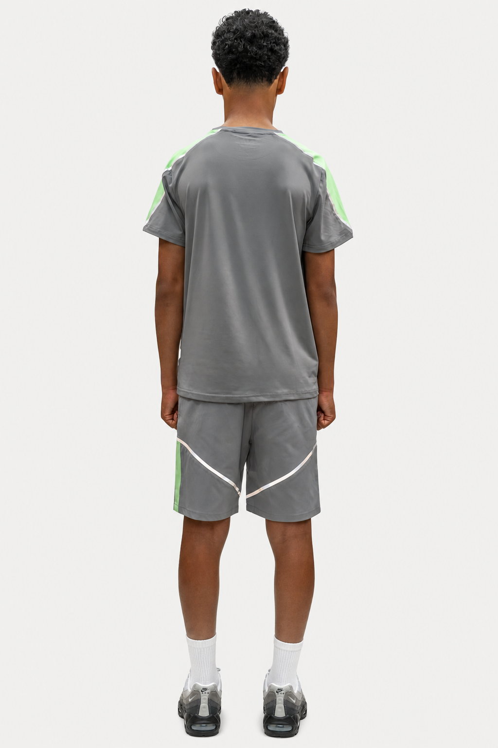 Junior Reflect Tee - Smoke Grey / Neon Lime