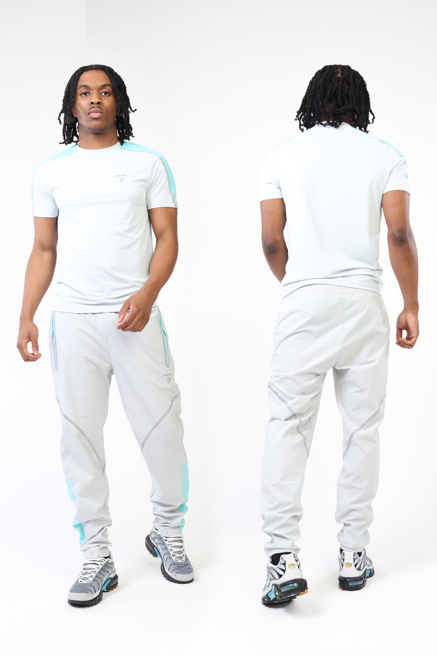 Reflect Tee - Grey Dawn/Turquoise