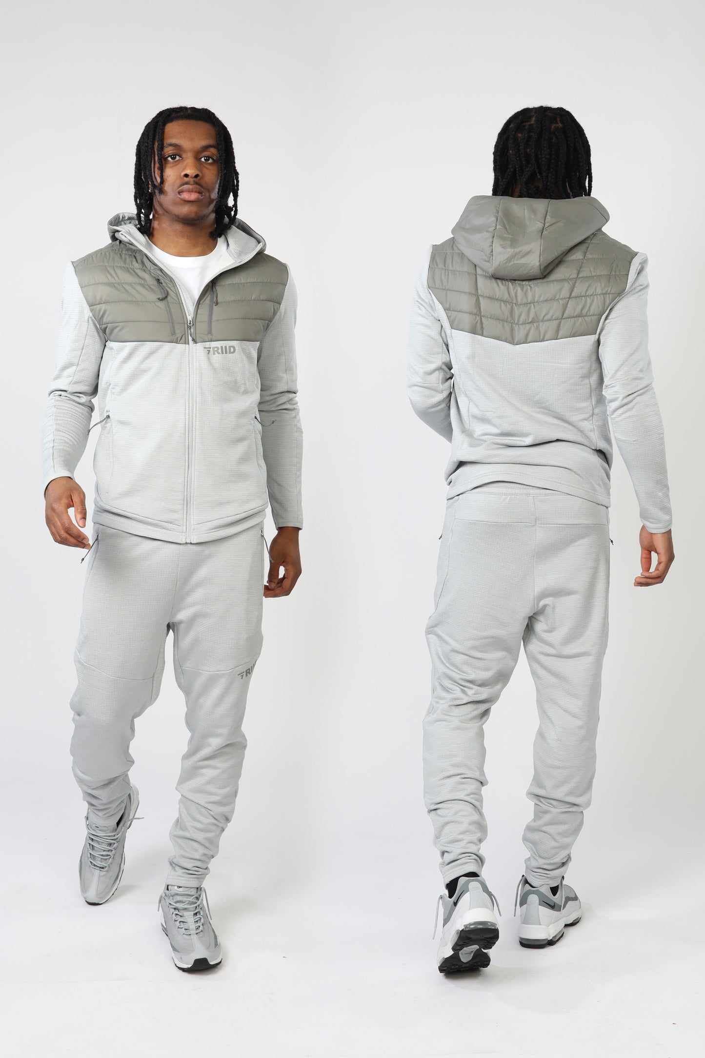 Radiant Hybrid Padded Jacket - Light Grey/Dark Grey