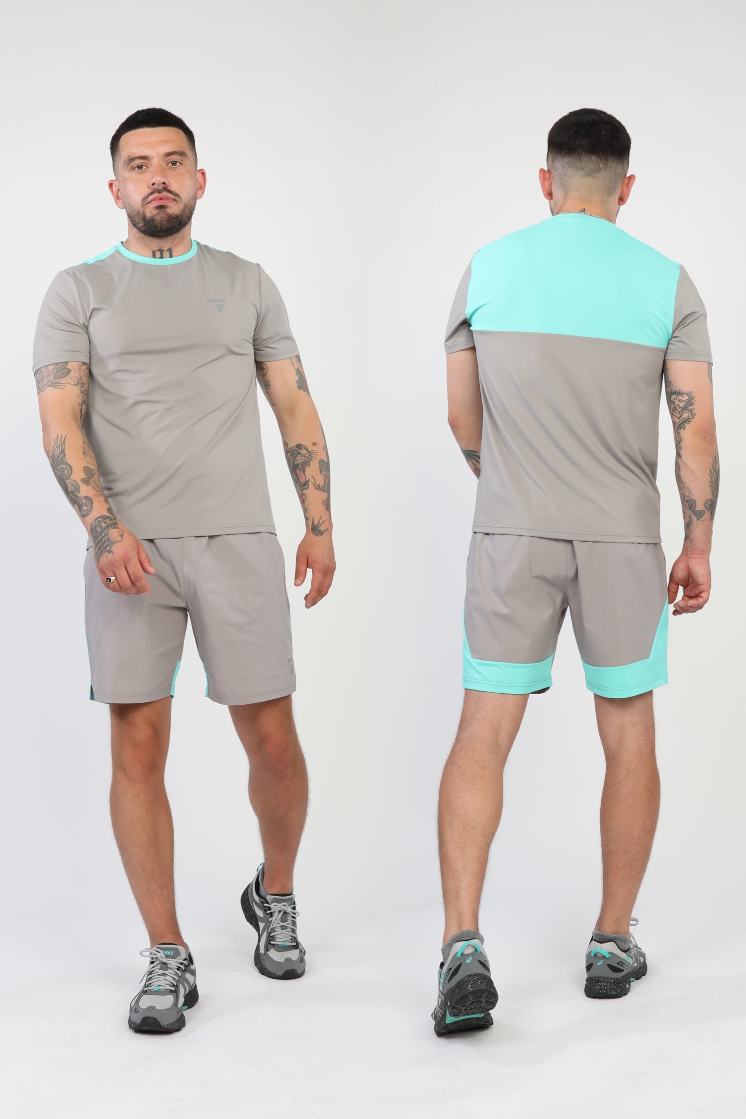 GRIID Pulse Tee - Platinum Grey/Mint