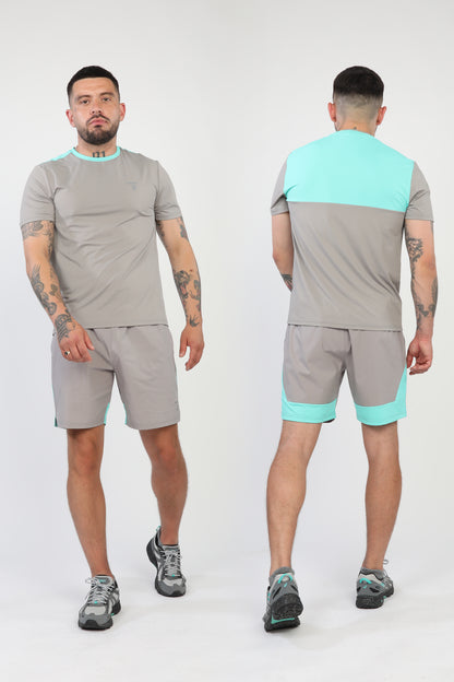 Pulse Tee - Platinum Grey/Mint