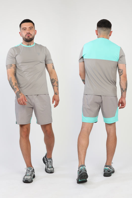 Pulse Tee - Platinum Grey/Mint
