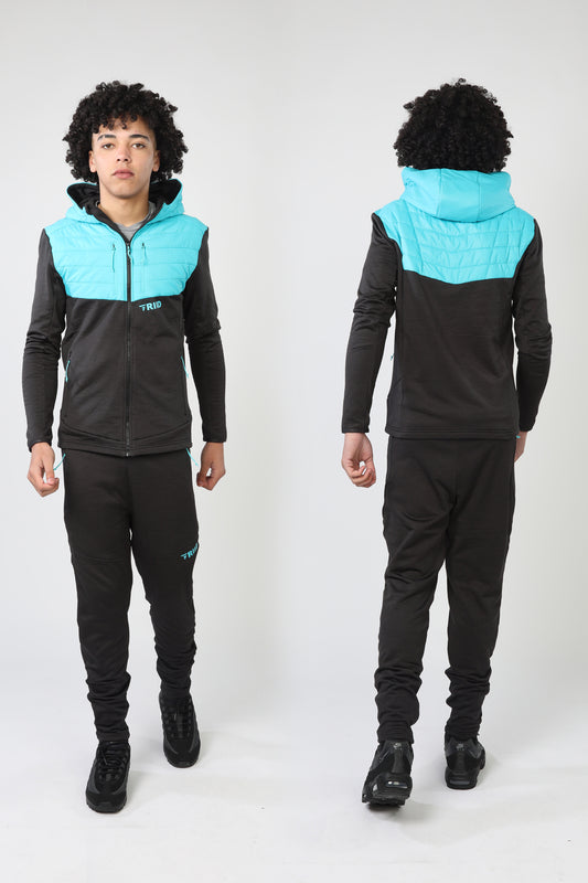 Radiant Hybrid Padded Jacket - Black/Fresh Blue